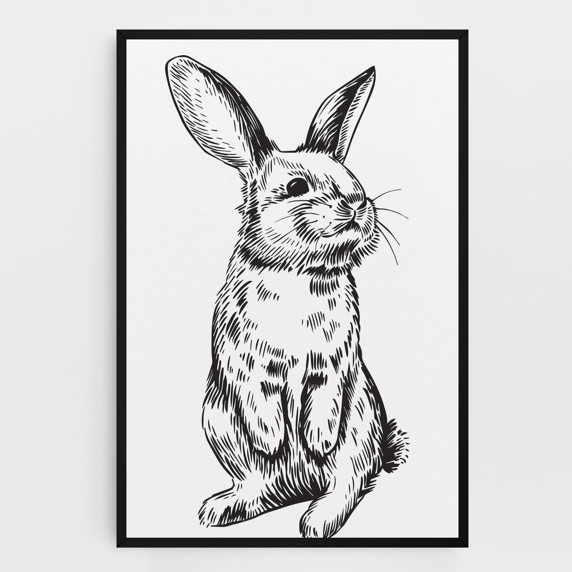 Картина на платно Cute Bunny mockup 0