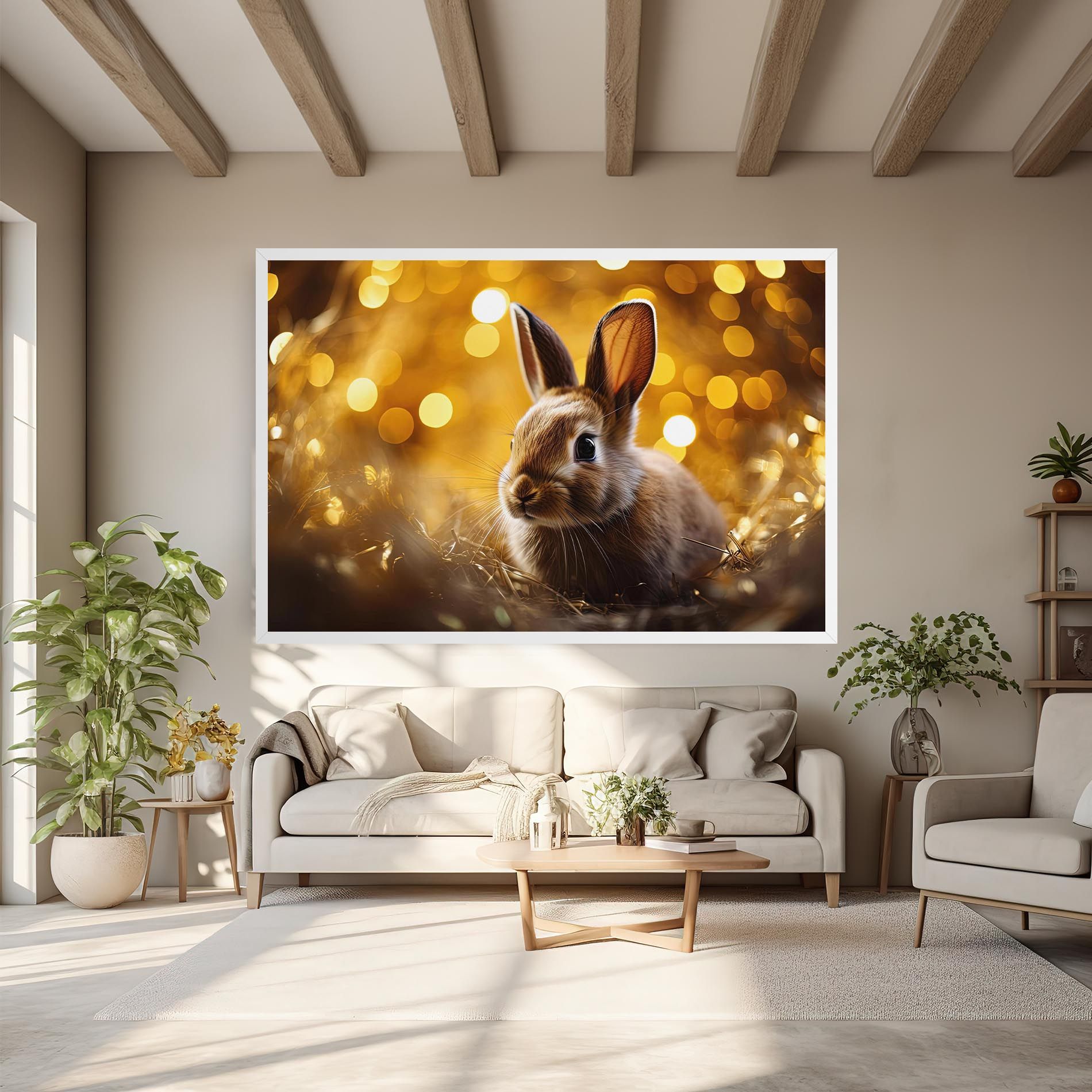 Gold Lights Bunny mockup 6