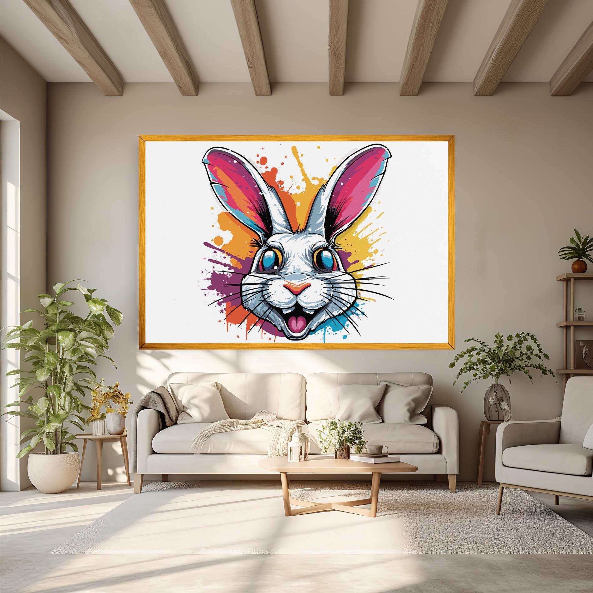 Картина на платно Crazy Bunny mockup 6