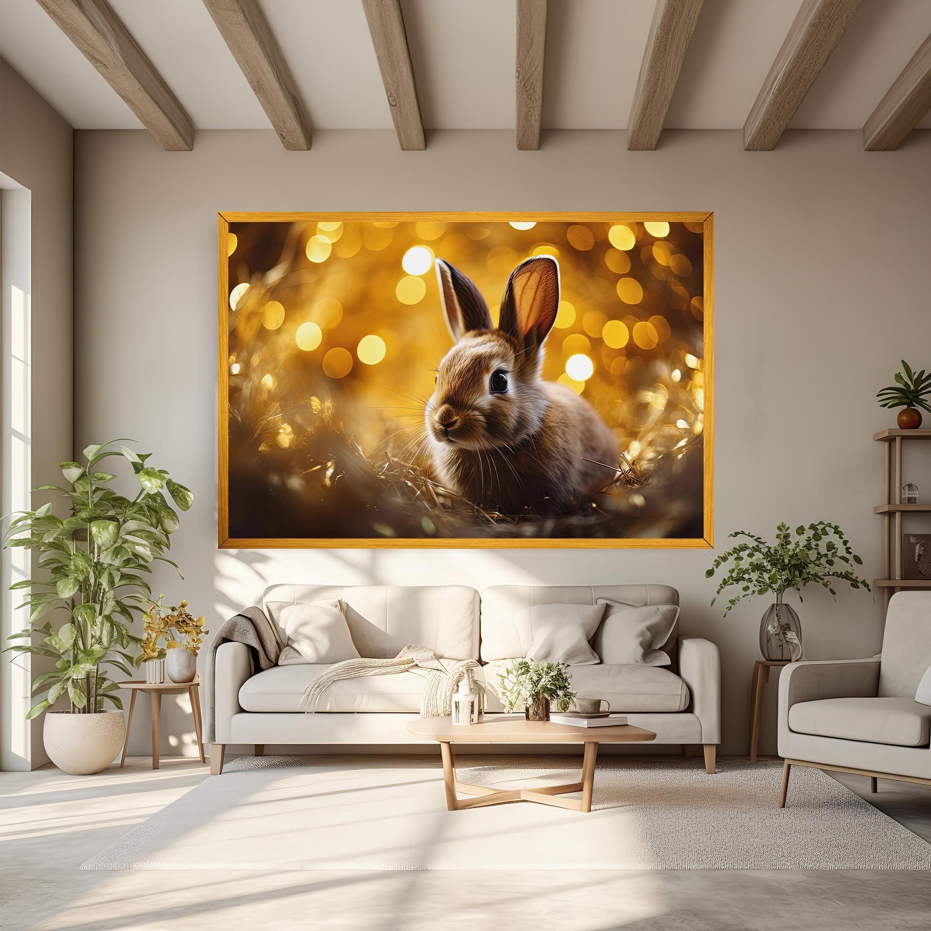 Gold Lights Bunny mockup 6
