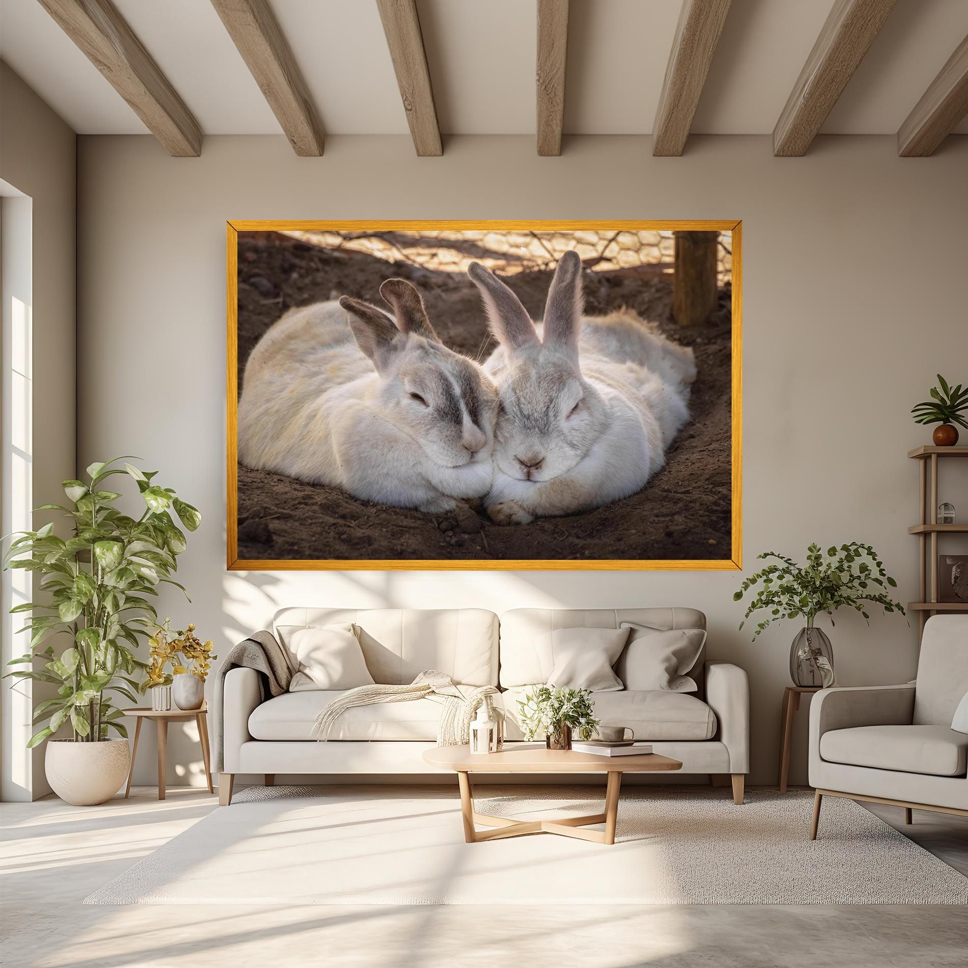 Light Grey Bunny Sleeping mockup 6