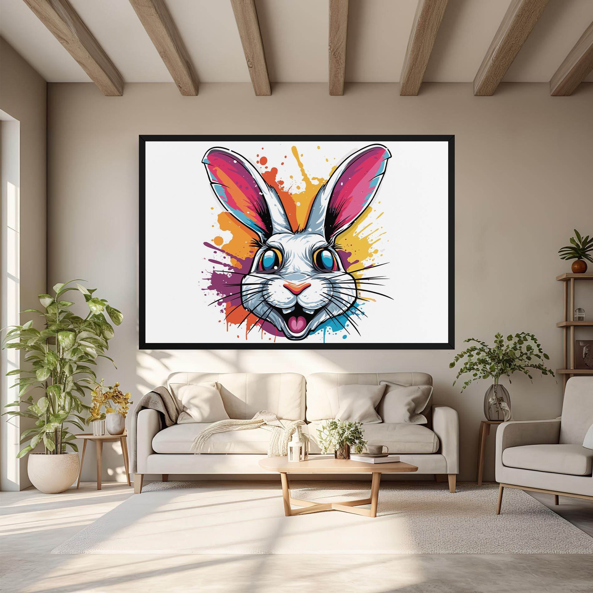 Картина на платно Crazy Bunny mockup 6