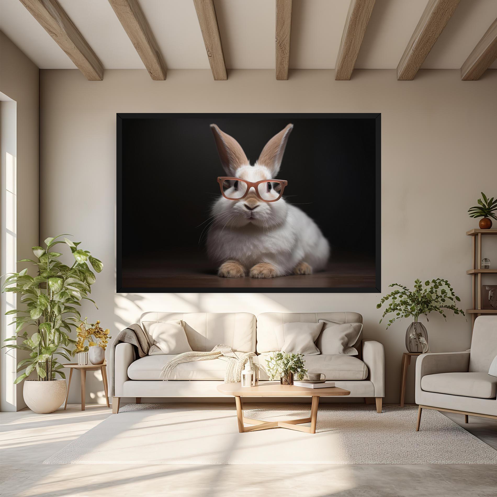Картина на платно Eyeglasses Bunny mockup 6