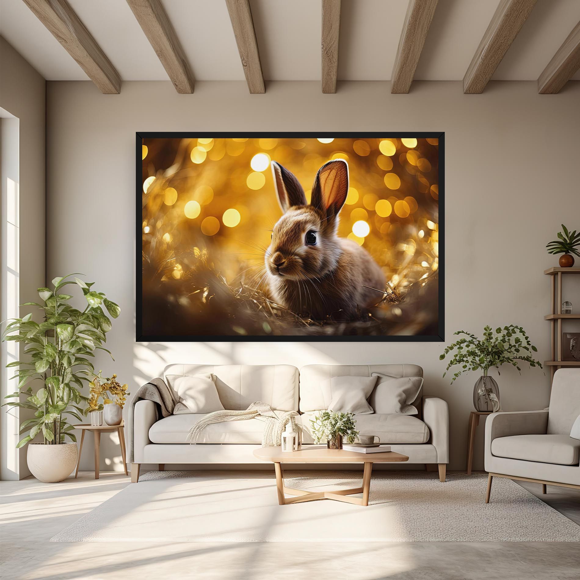 Gold Lights Bunny mockup 6