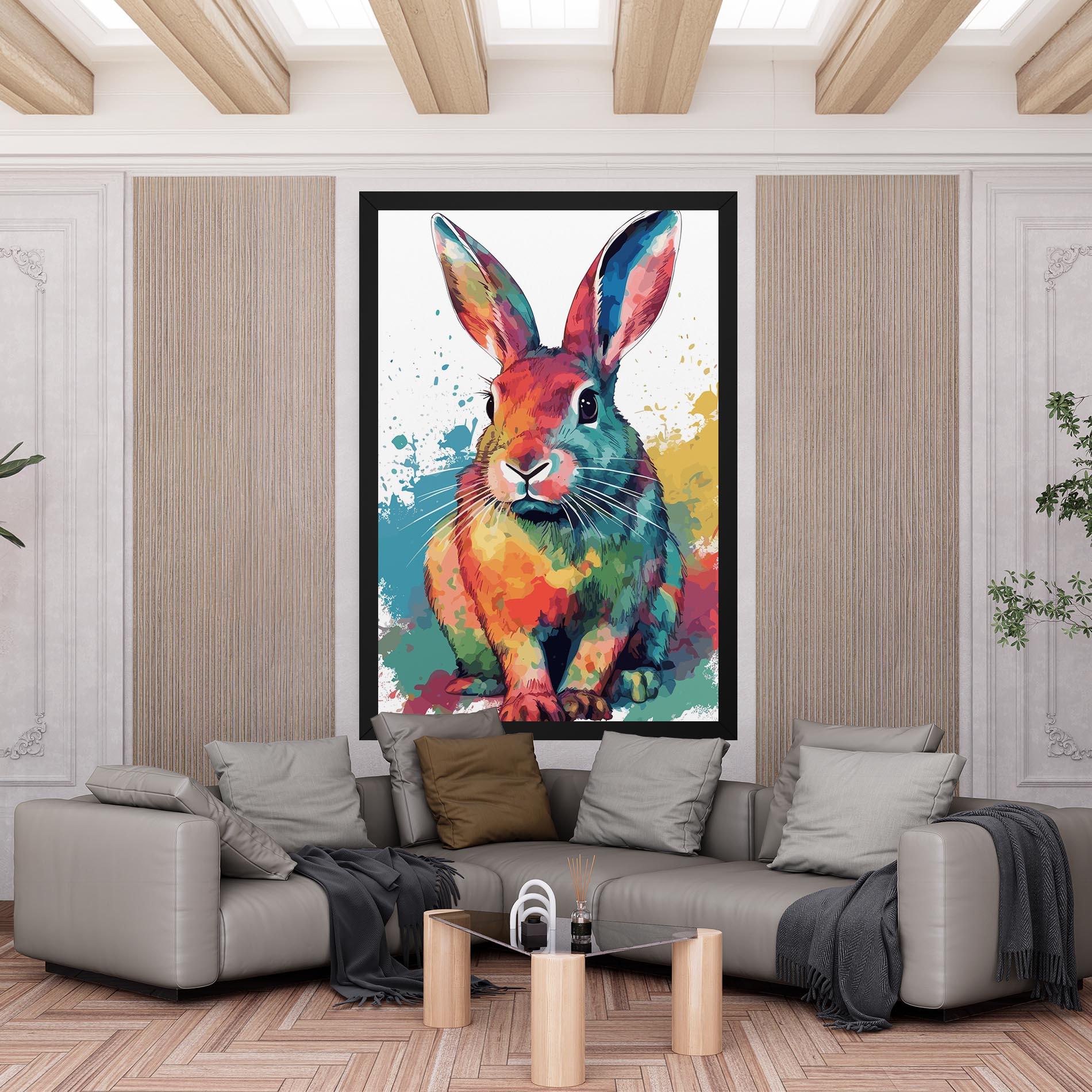 Картина на платно Brush Rabbit mockup 6