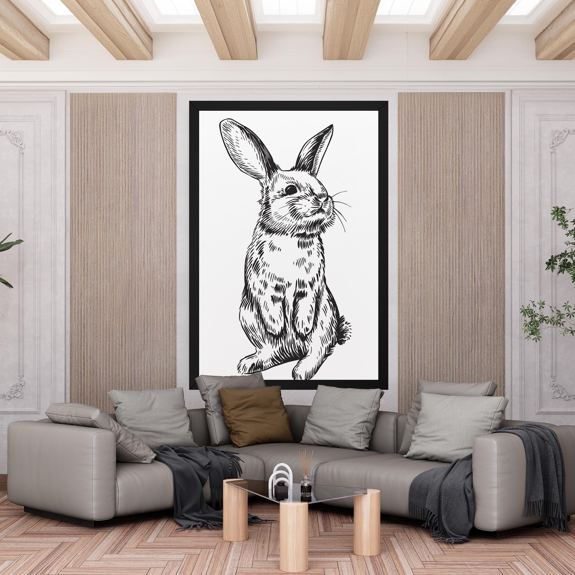 Картина на платно Cute Bunny mockup 6