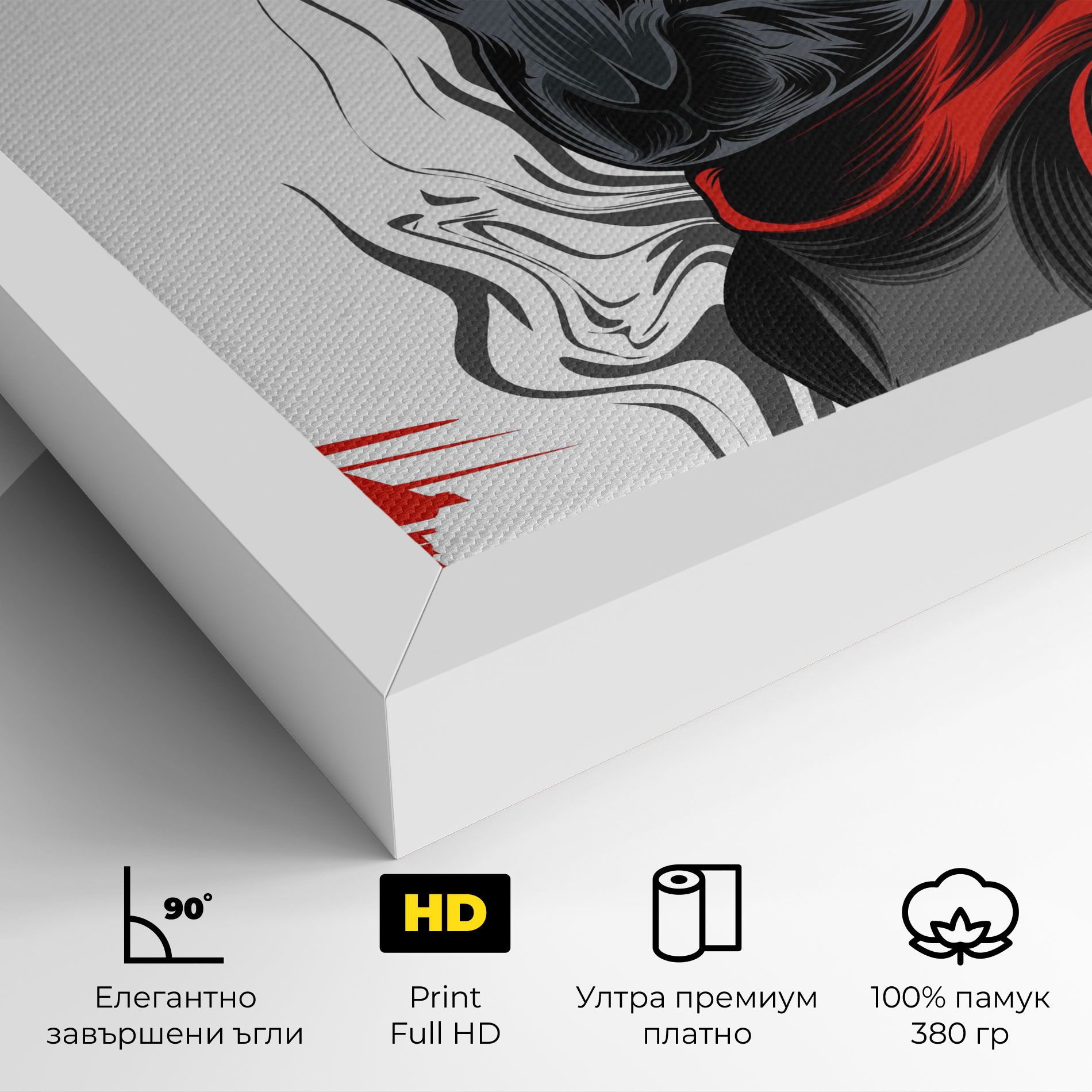 Cyborg Red Bunny mockup 4