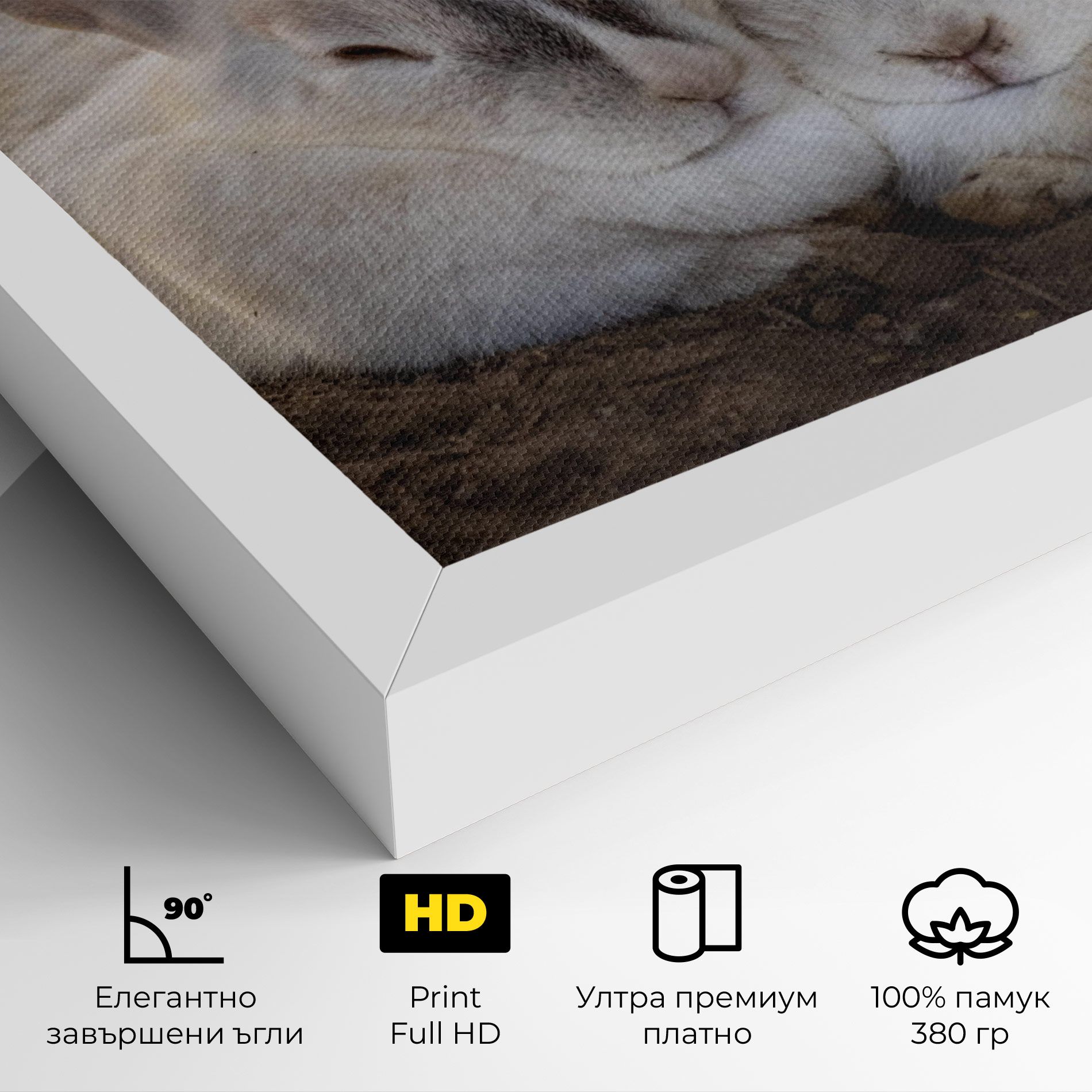 Light Grey Bunny Sleeping mockup 4