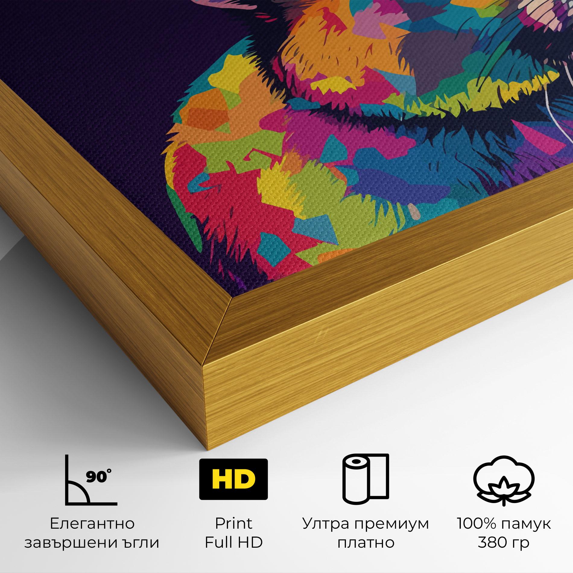 Картина на платно Bunny On Purple mockup 4