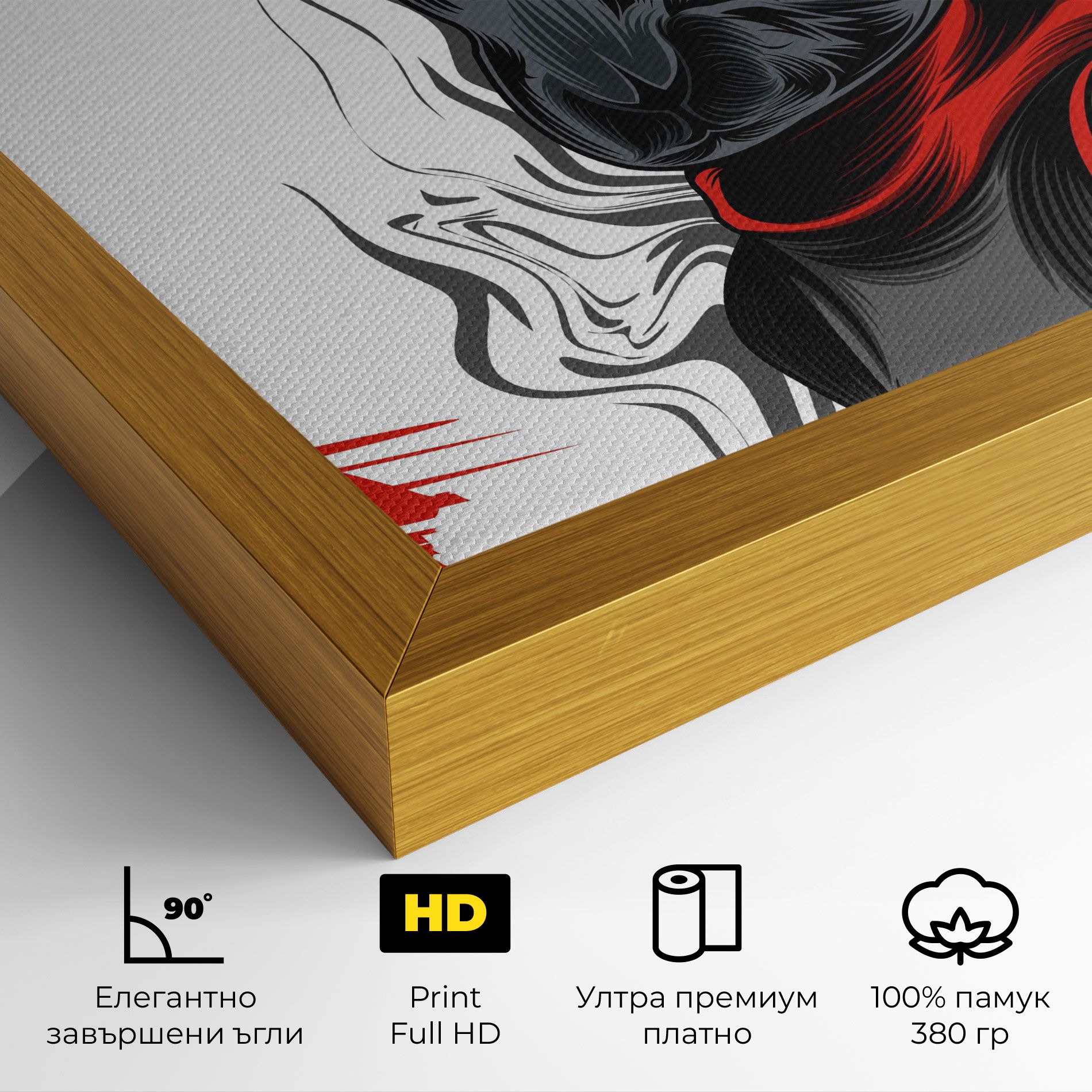 Cyborg Red Bunny mockup 4