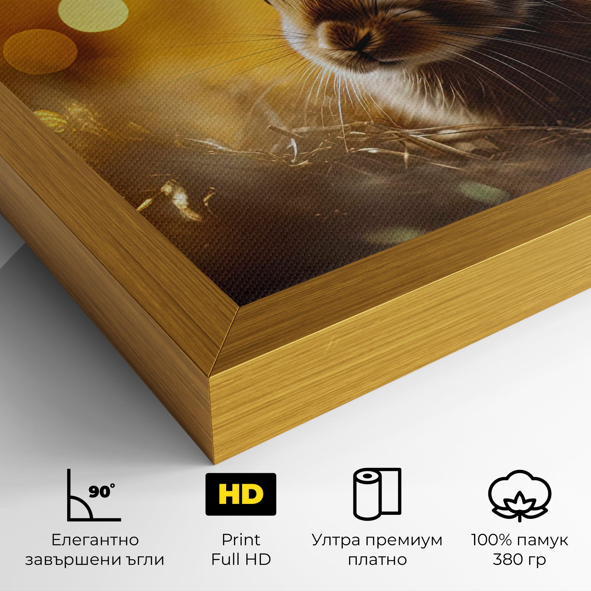 Gold Lights Bunny mockup 4