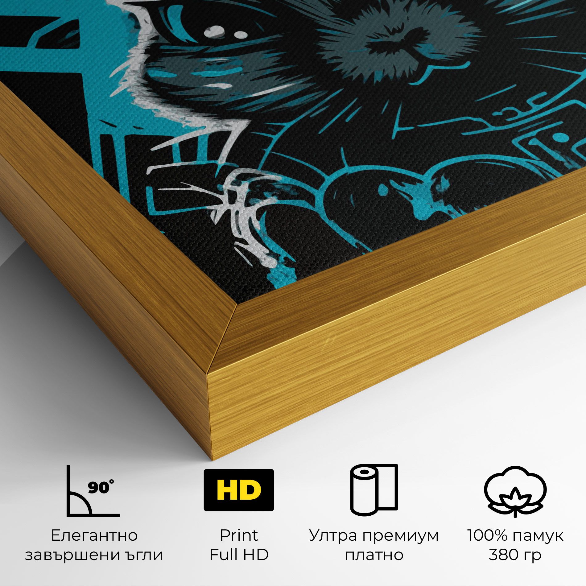 Grey Blue Bunny mockup 4