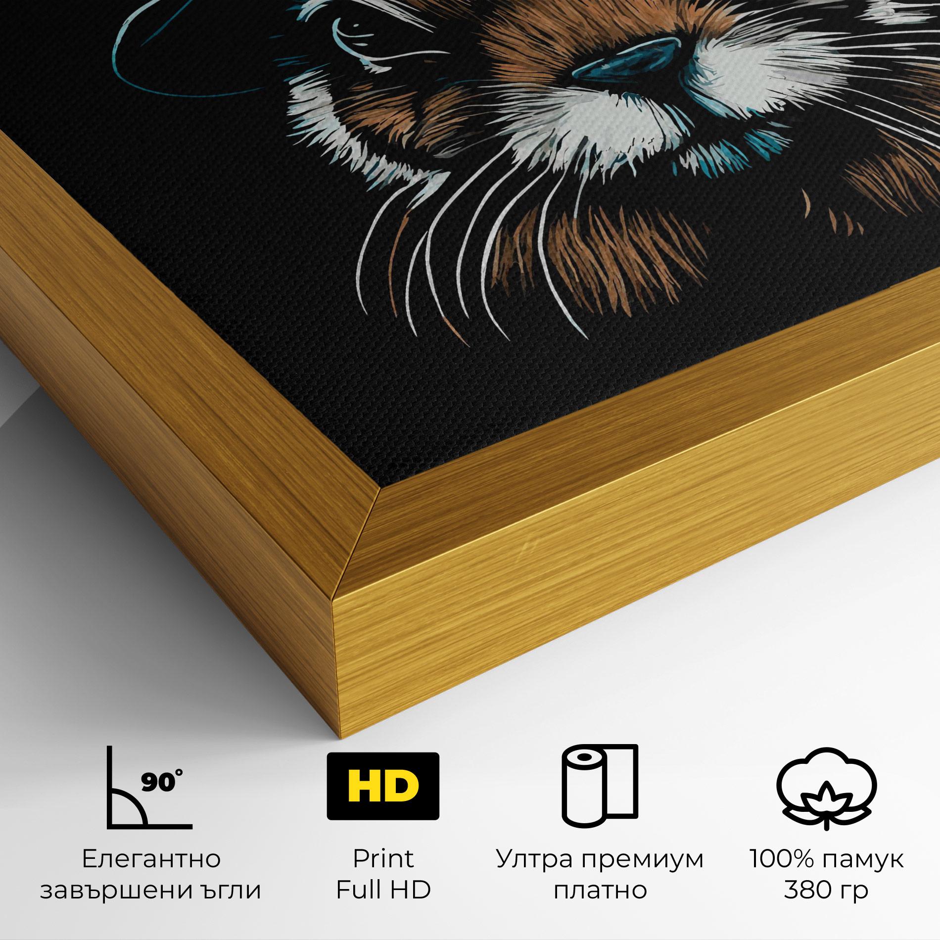 Картина на платно Hat Bunny mockup 4