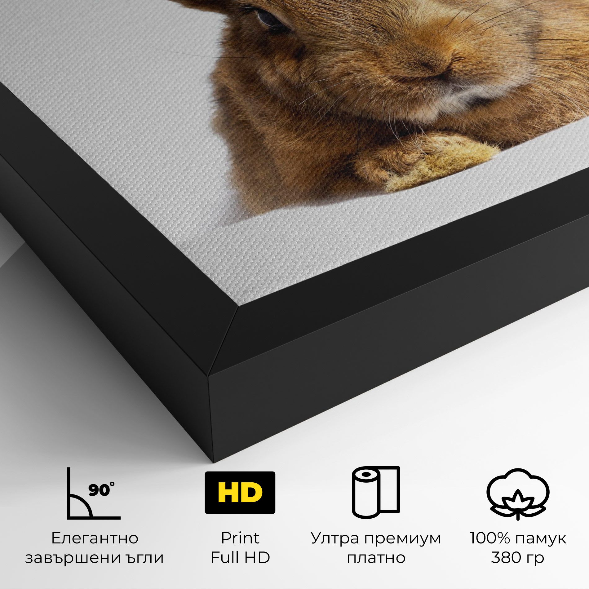 Brown Cute Bunny mockup 4