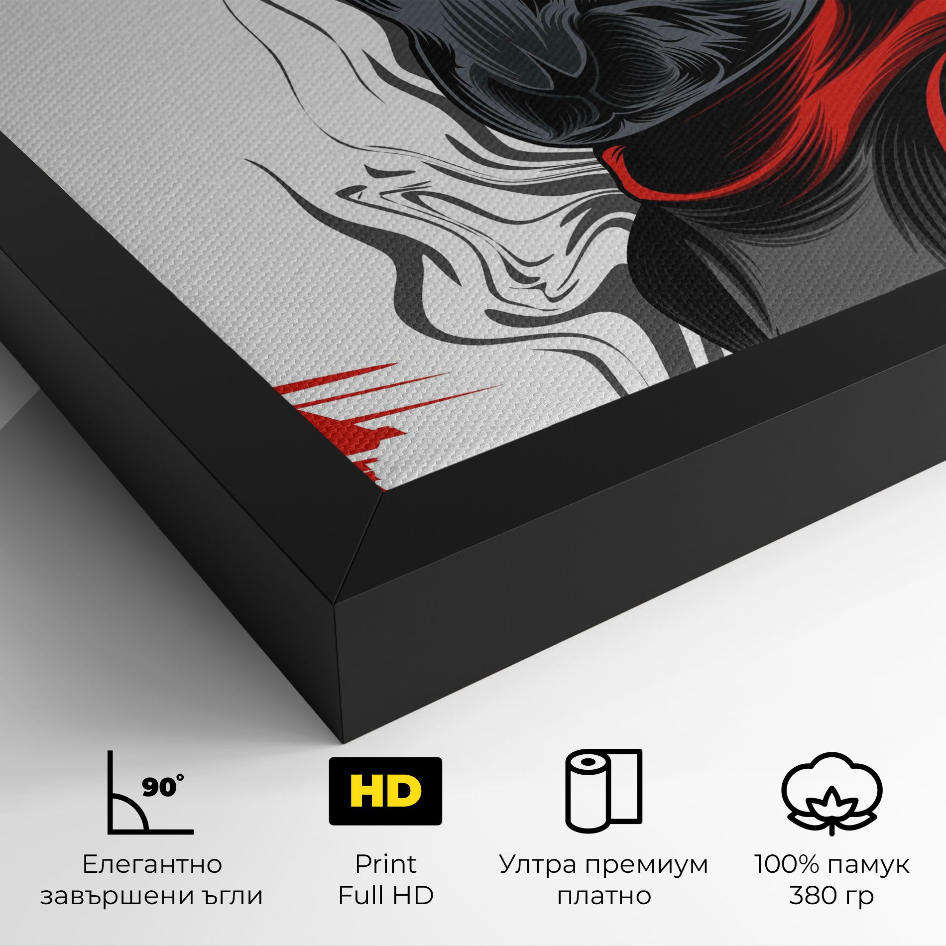 Cyborg Red Bunny mockup 4