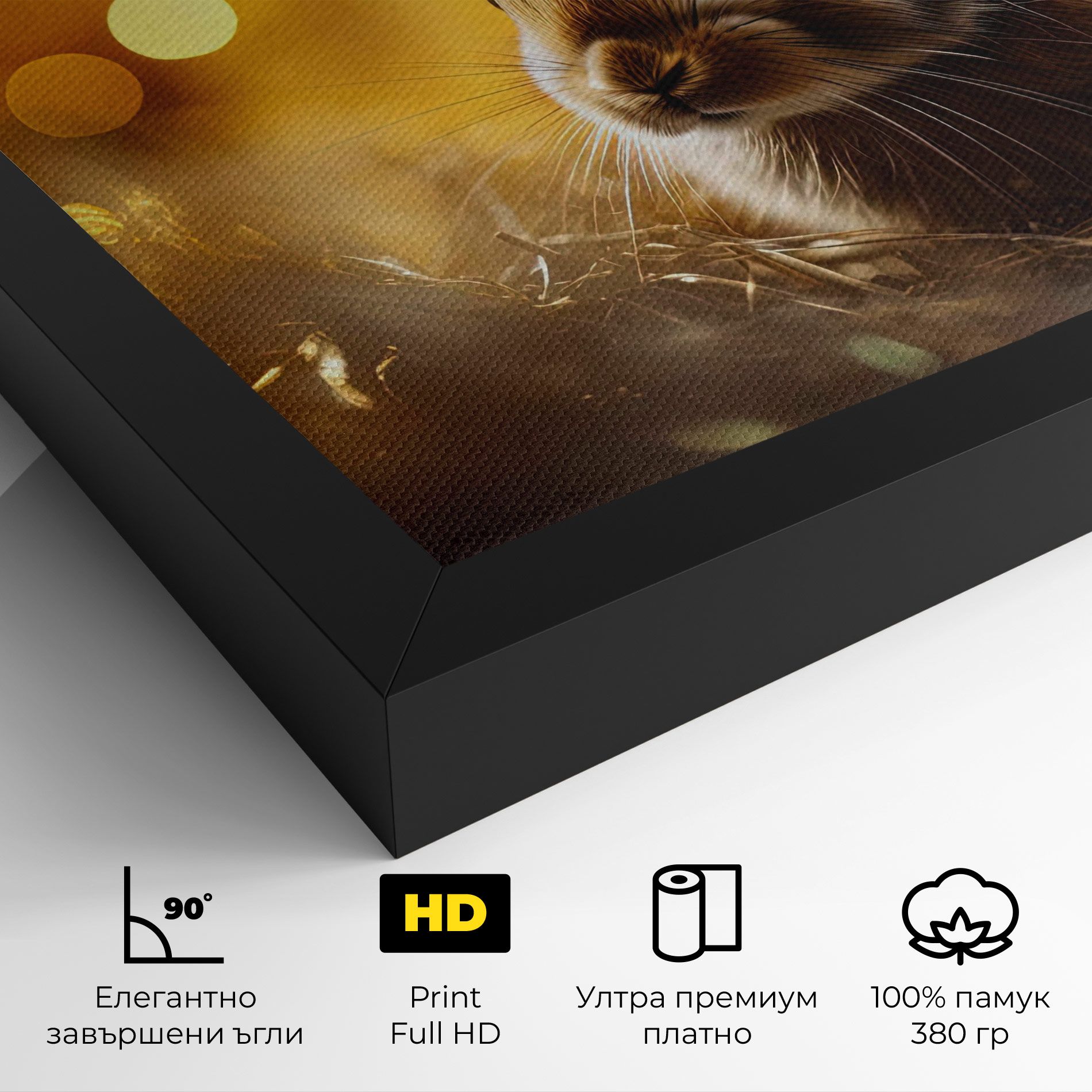 Gold Lights Bunny mockup 4
