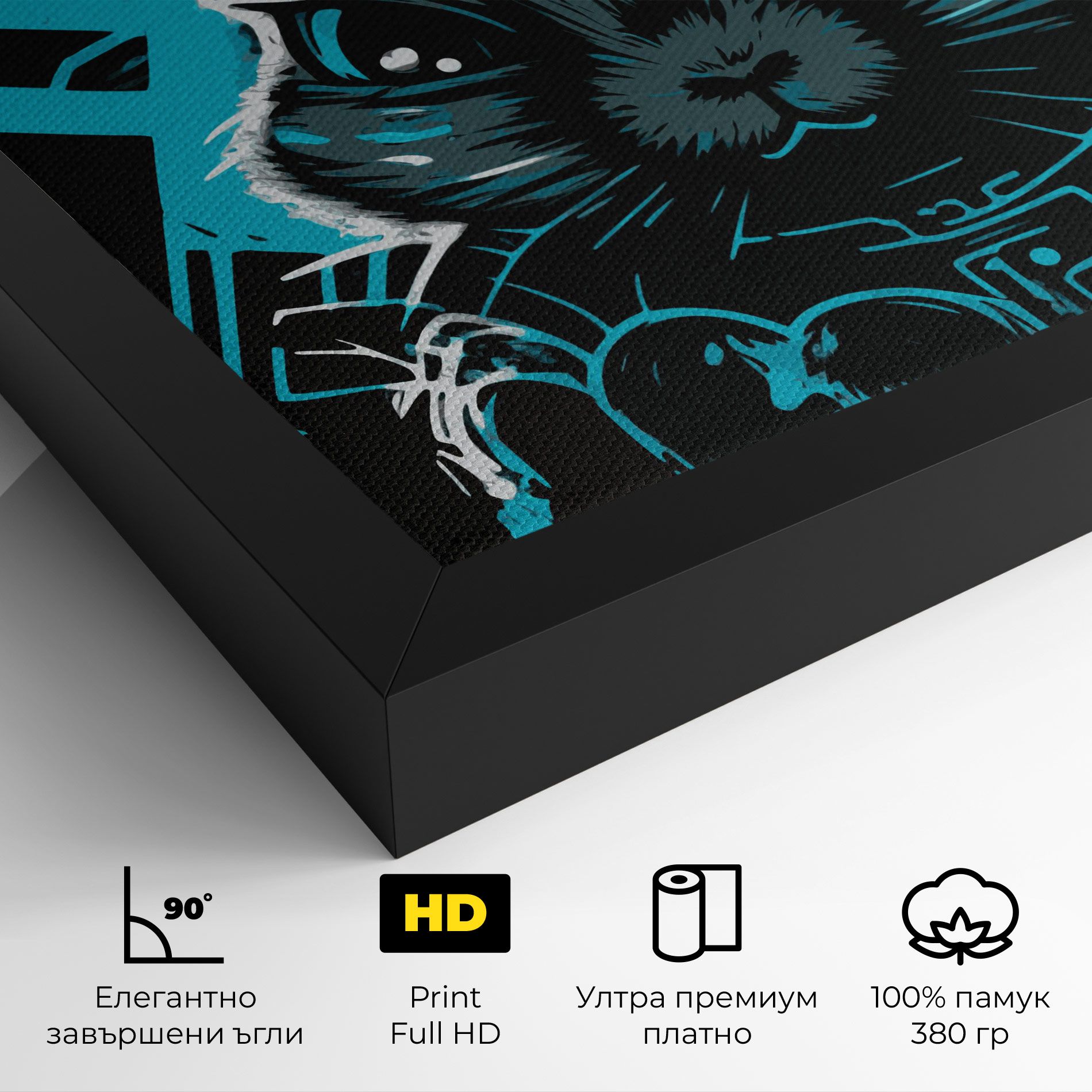 Grey Blue Bunny mockup 4