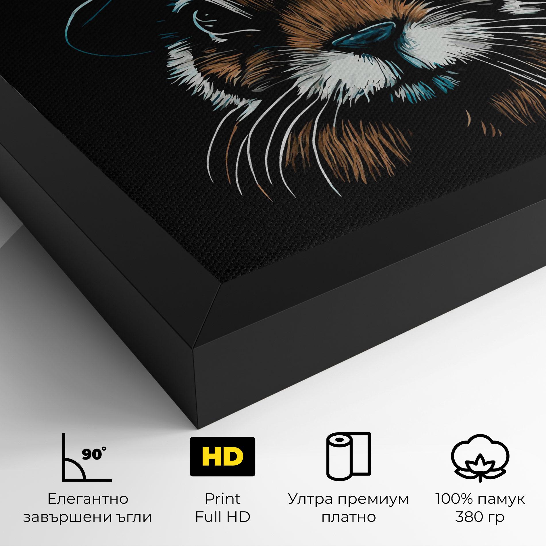 Картина на платно Hat Bunny mockup 4