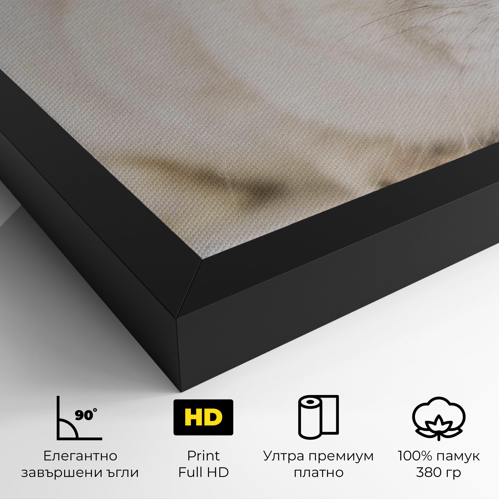 Картина на платно Light Grey Bunny mockup 4