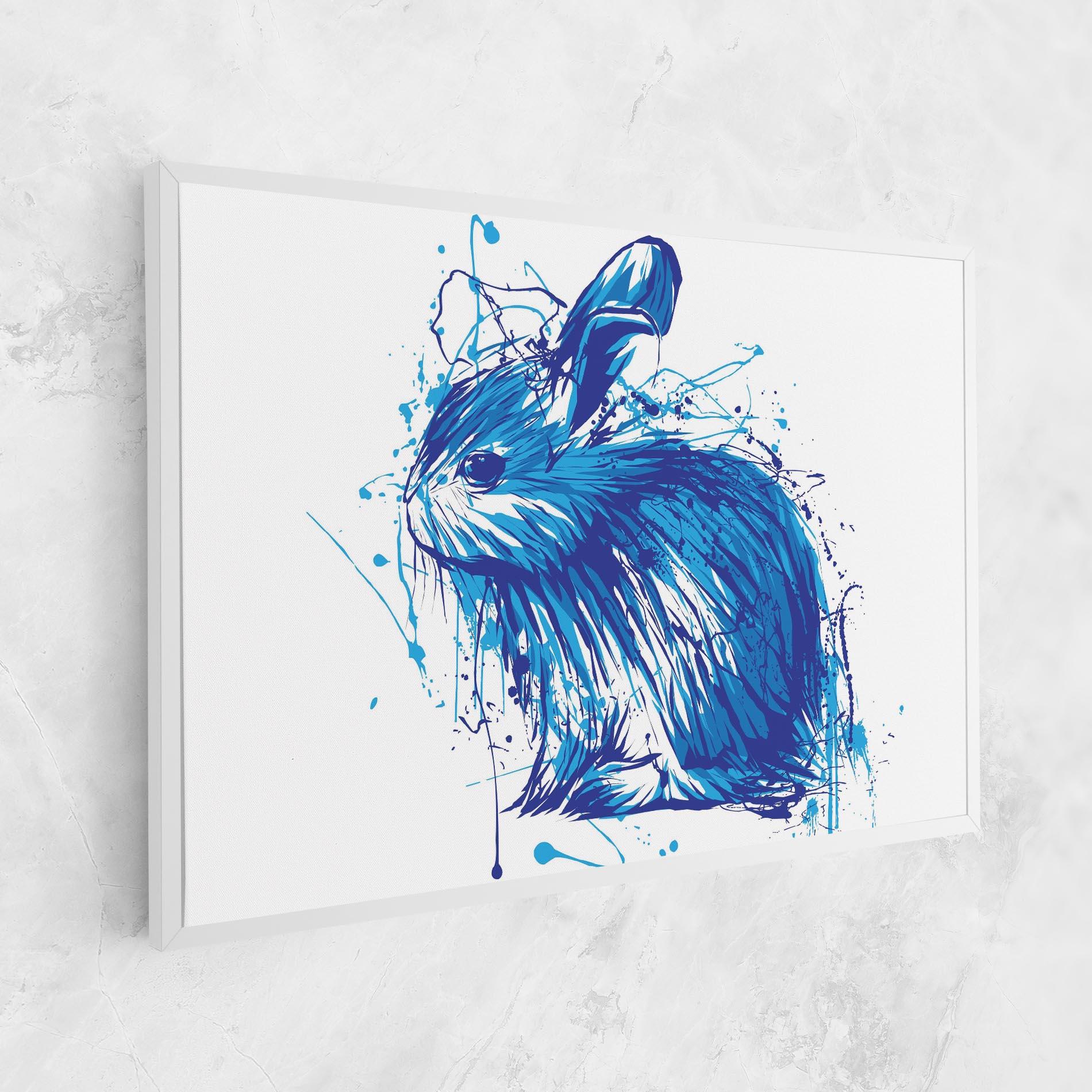 Картина на платно Blue Bunny mockup 1