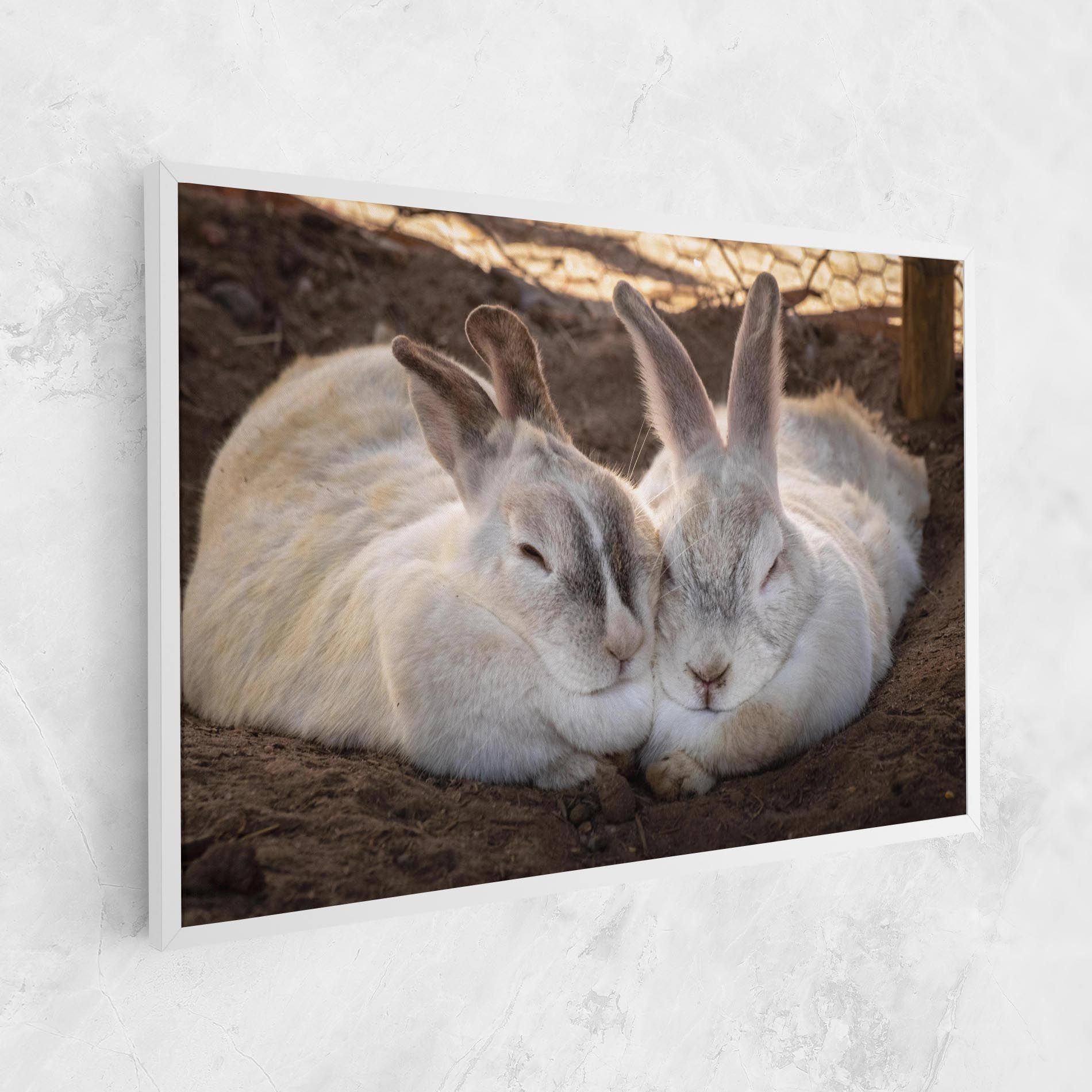 Light Grey Bunny Sleeping mockup 1