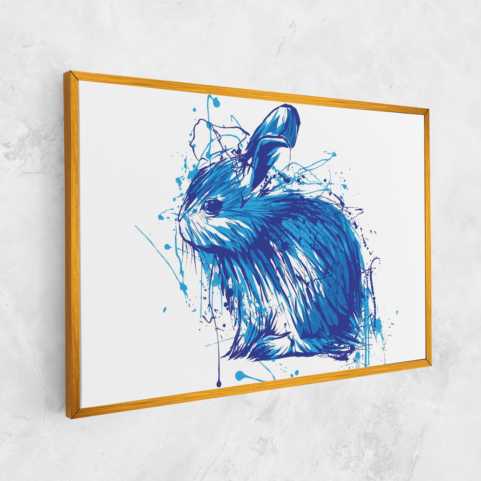 Картина на платно Blue Bunny mockup 1