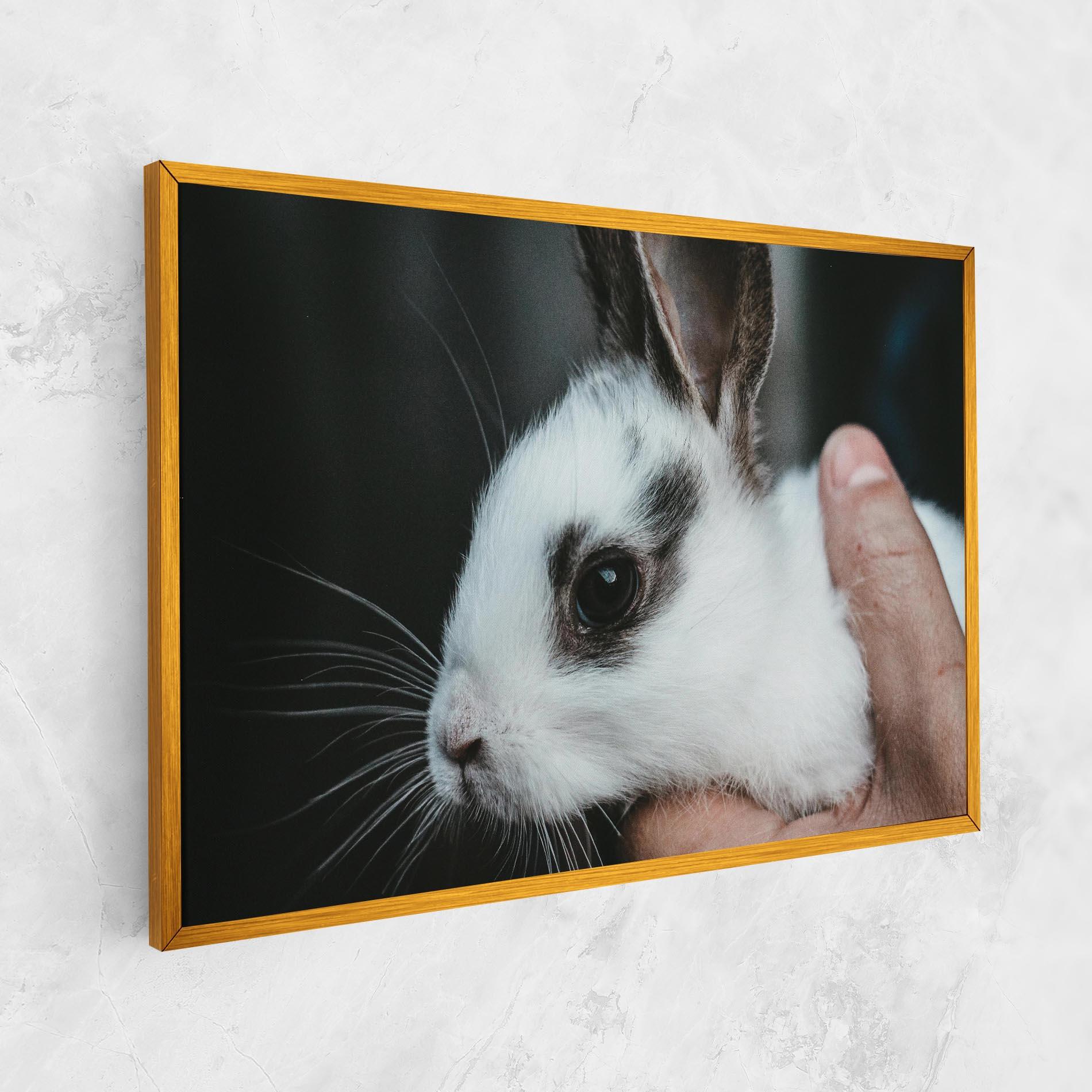Картина на платно Holding Cute Bunny mockup 1