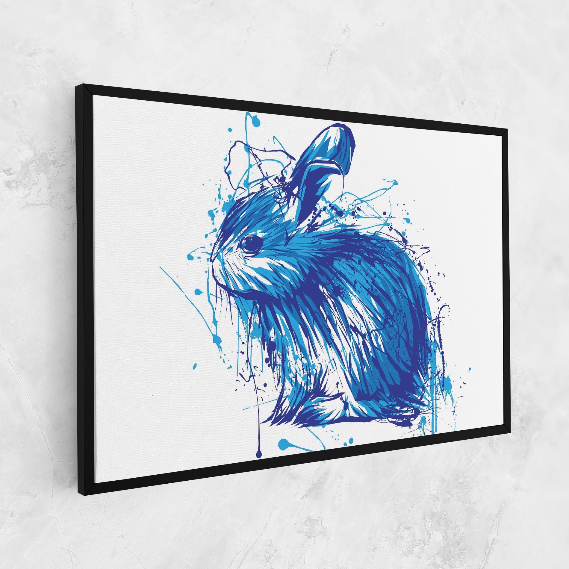 Картина на платно Blue Bunny mockup 1
