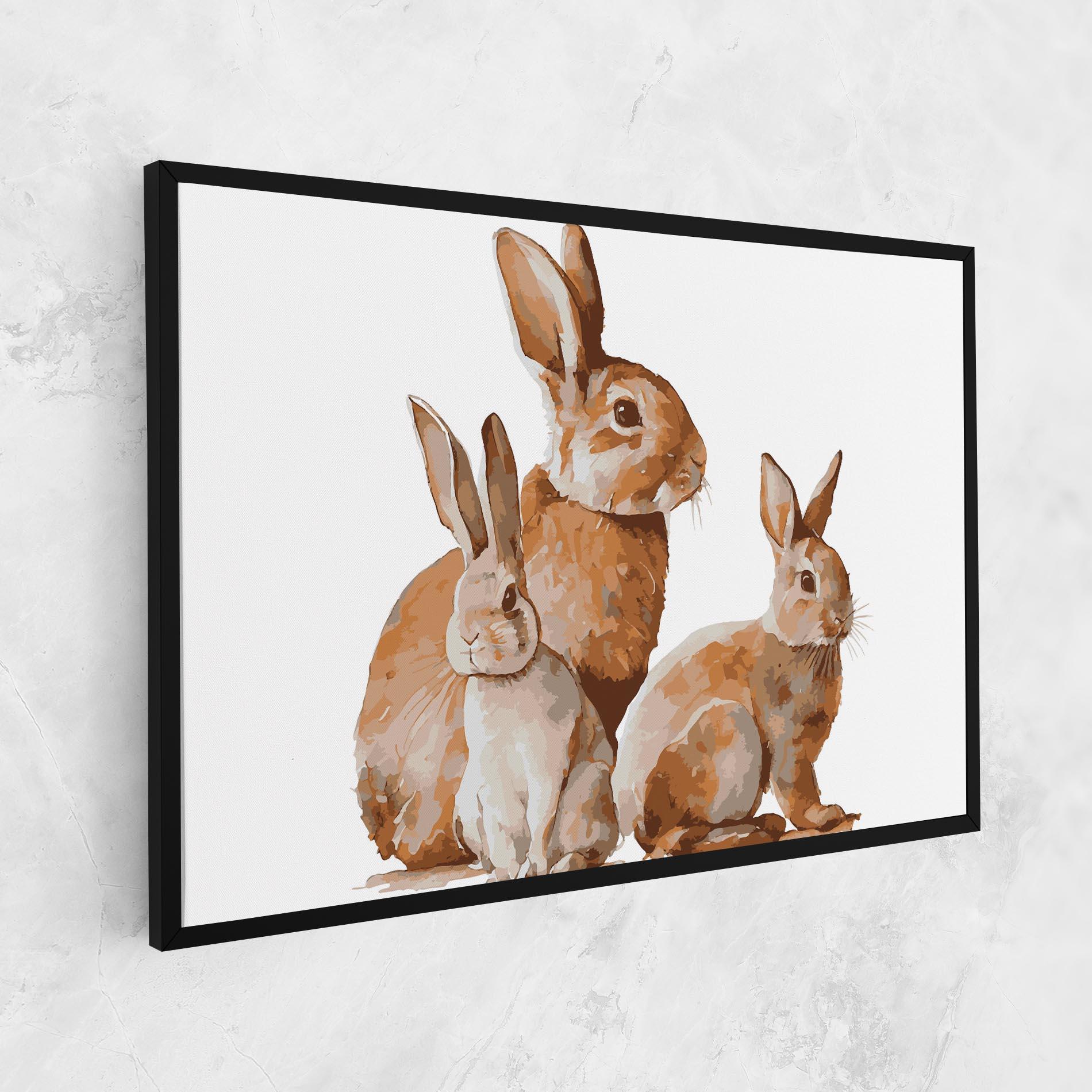Картина на платно Family Rabbit mockup 1