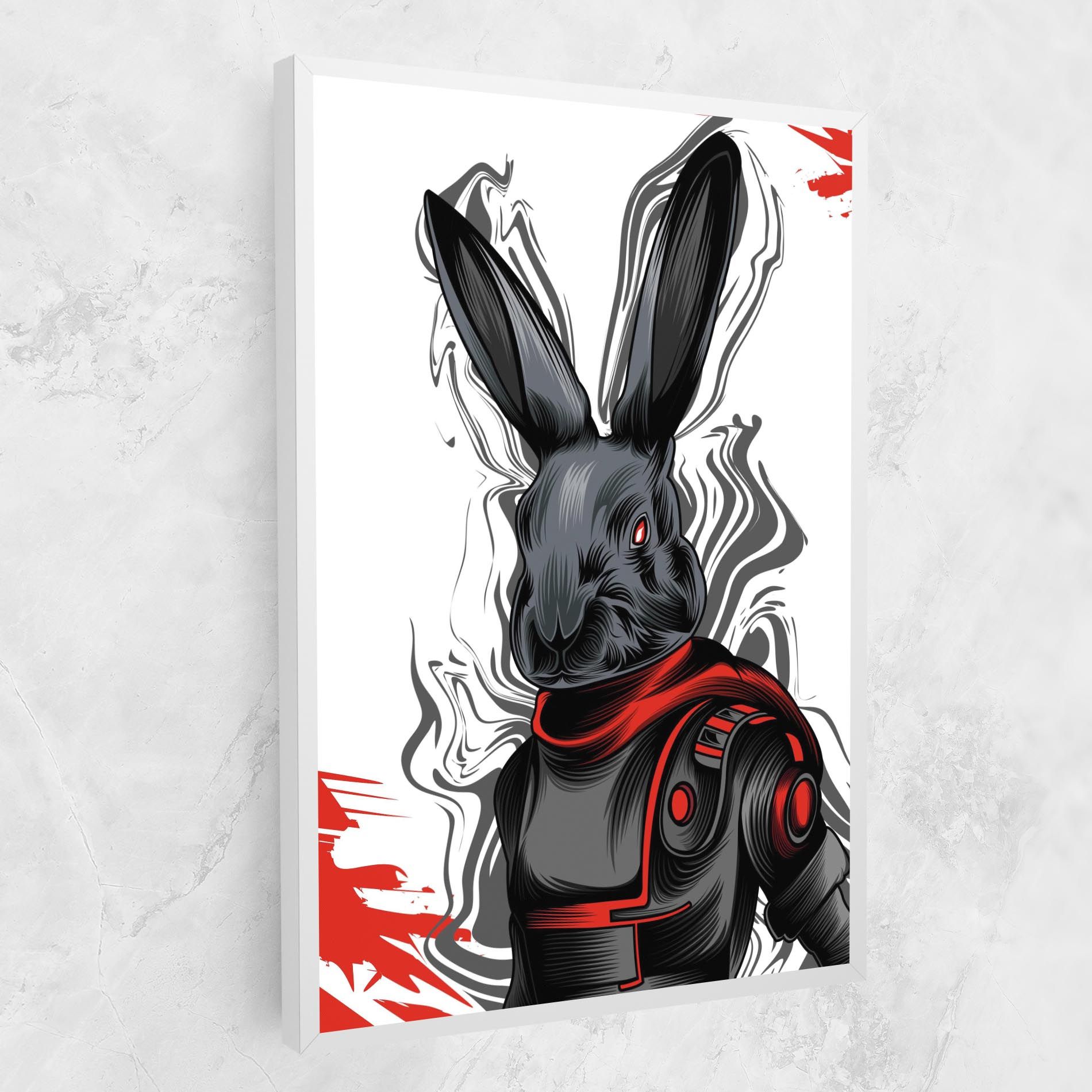 Cyborg Red Bunny mockup 1