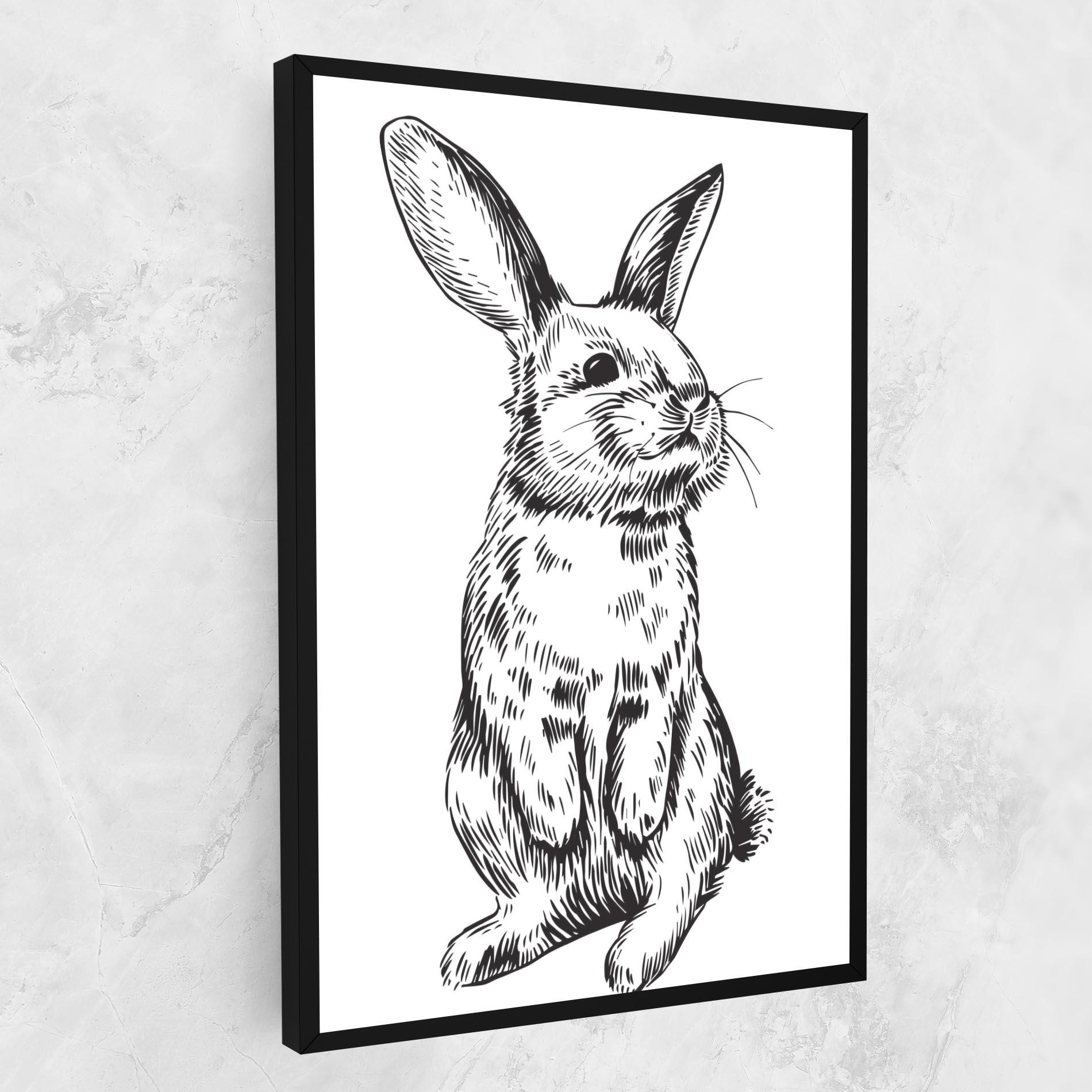Картина на платно Cute Bunny mockup 1