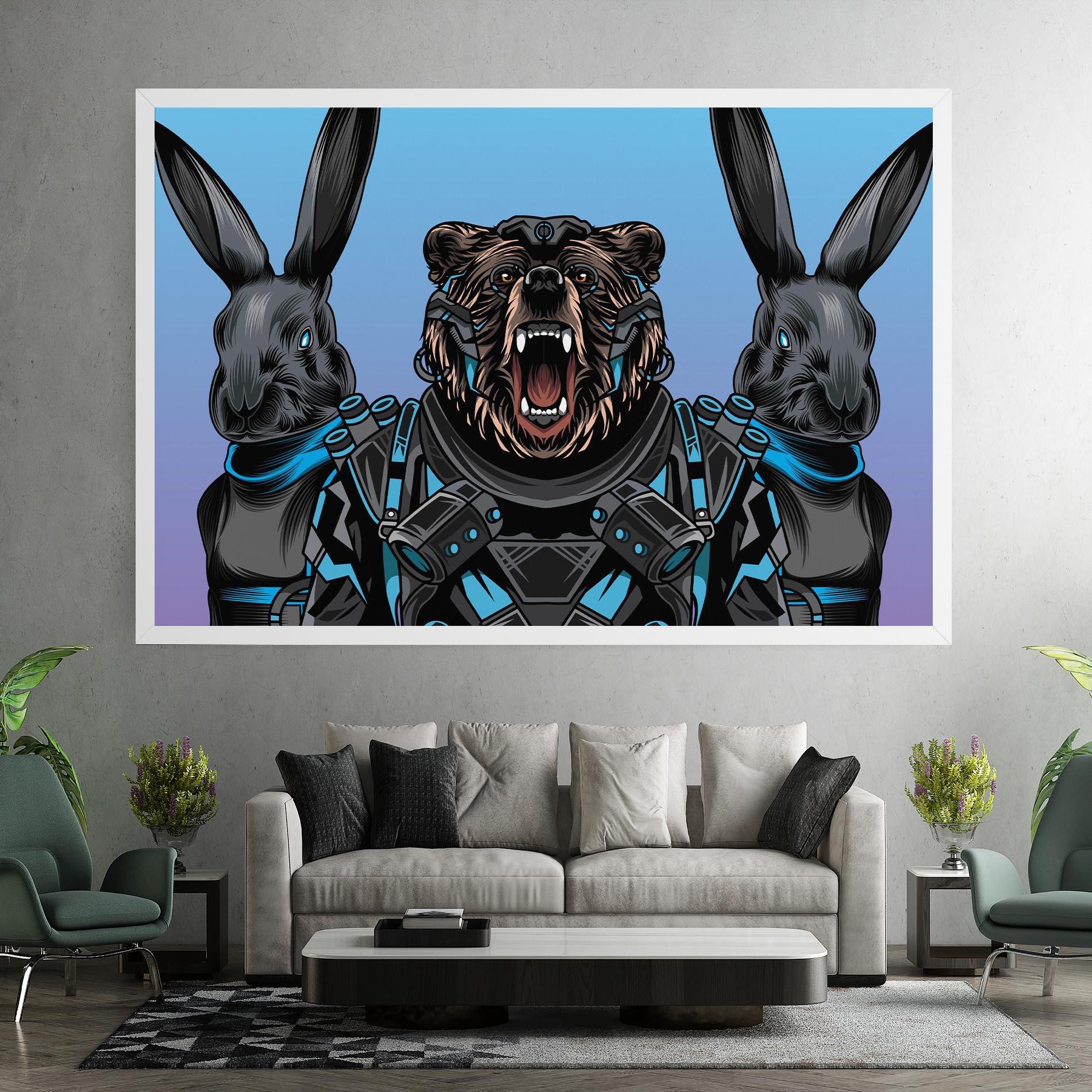 Картина на платно Bunny Bear mockup 7