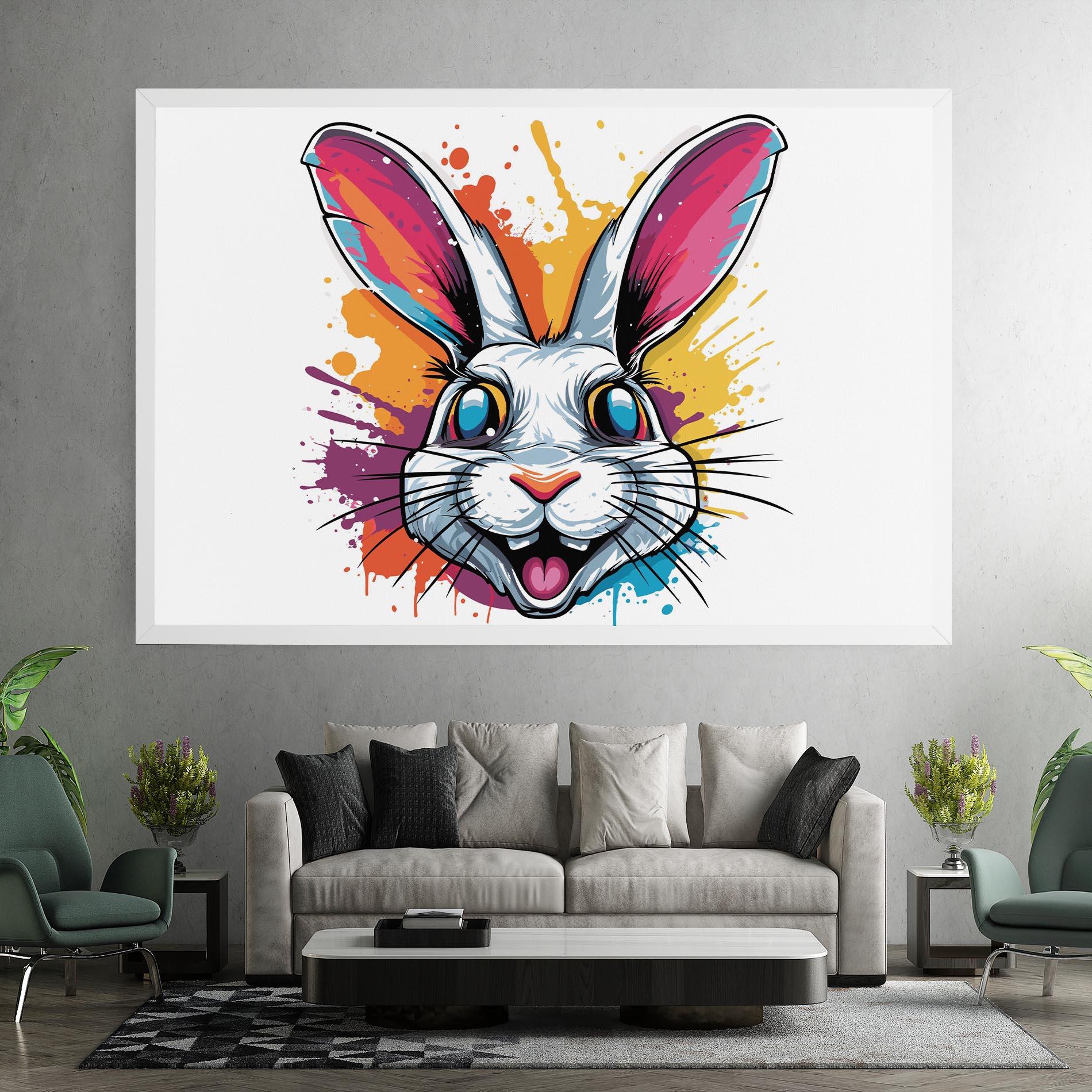 Картина на платно Crazy Bunny mockup 7