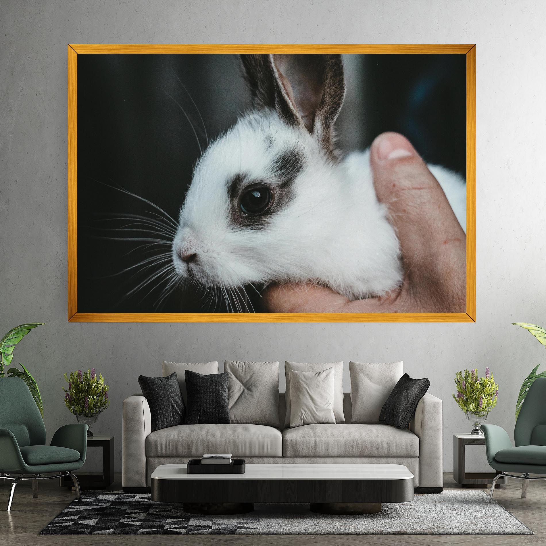 Holding Cute Bunny mockup 7