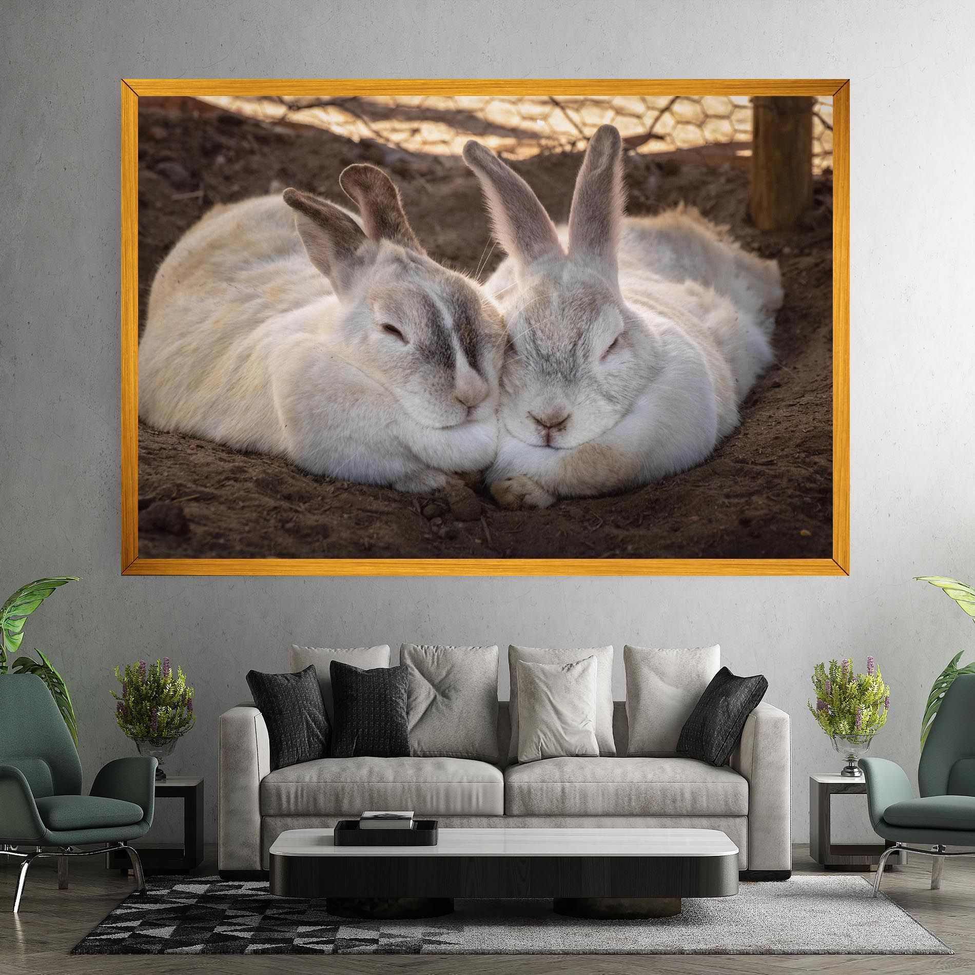 Light Grey Bunny Sleeping mockup 7