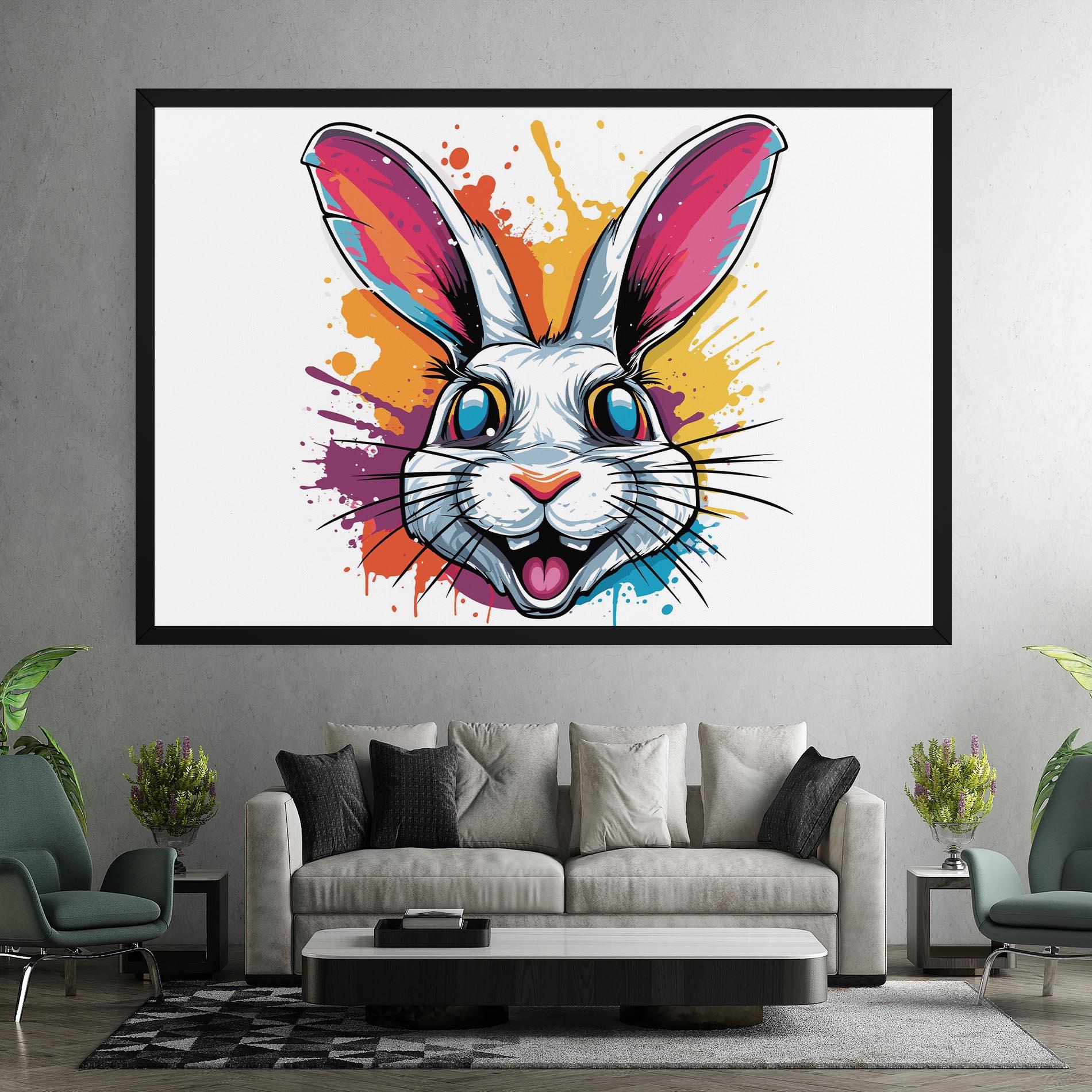 Картина на платно Crazy Bunny mockup 7