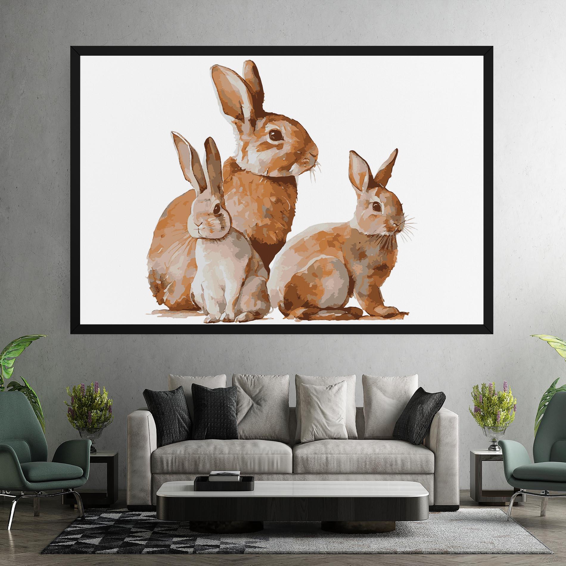 Картина на платно Family Rabbit mockup 7