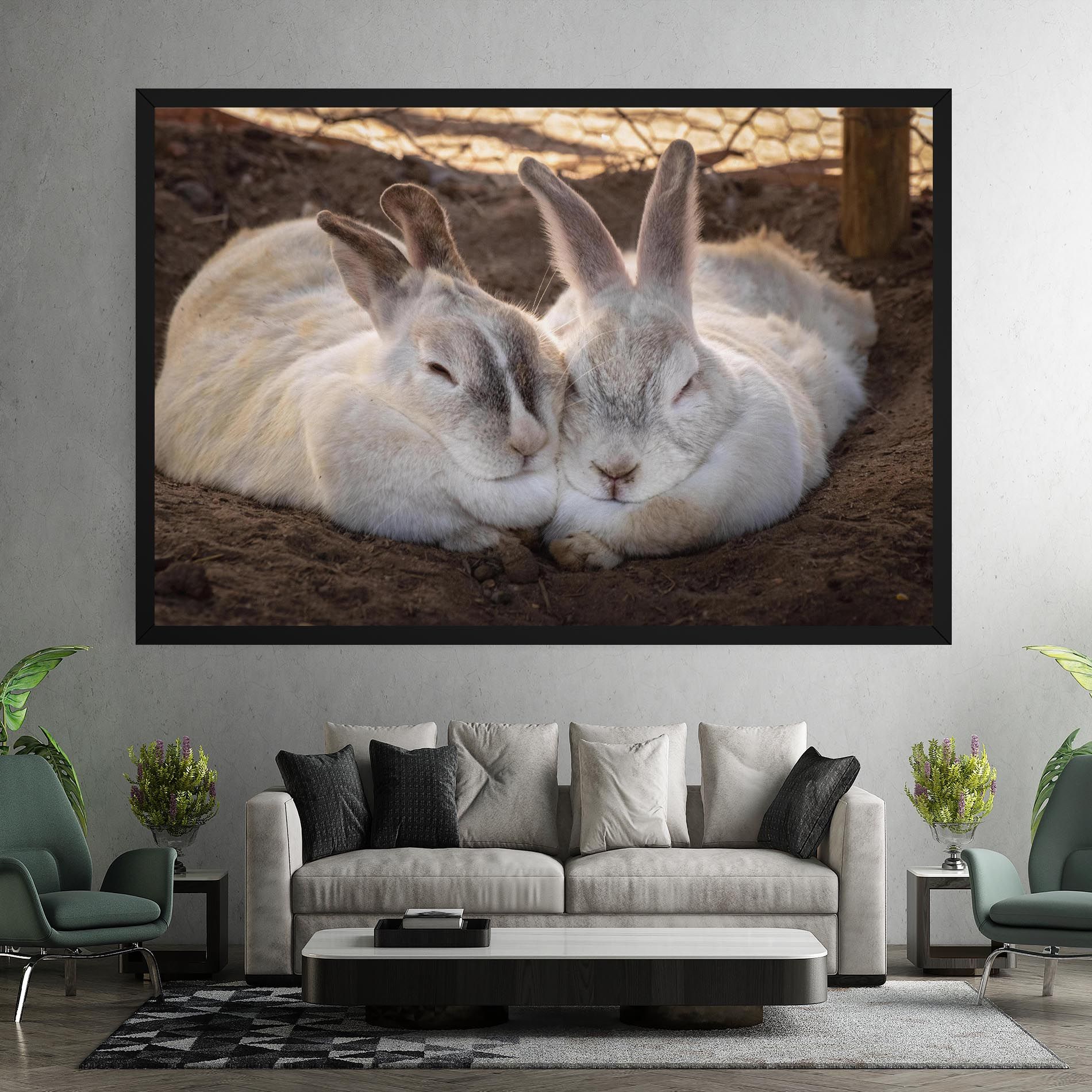 Light Grey Bunny Sleeping mockup 7