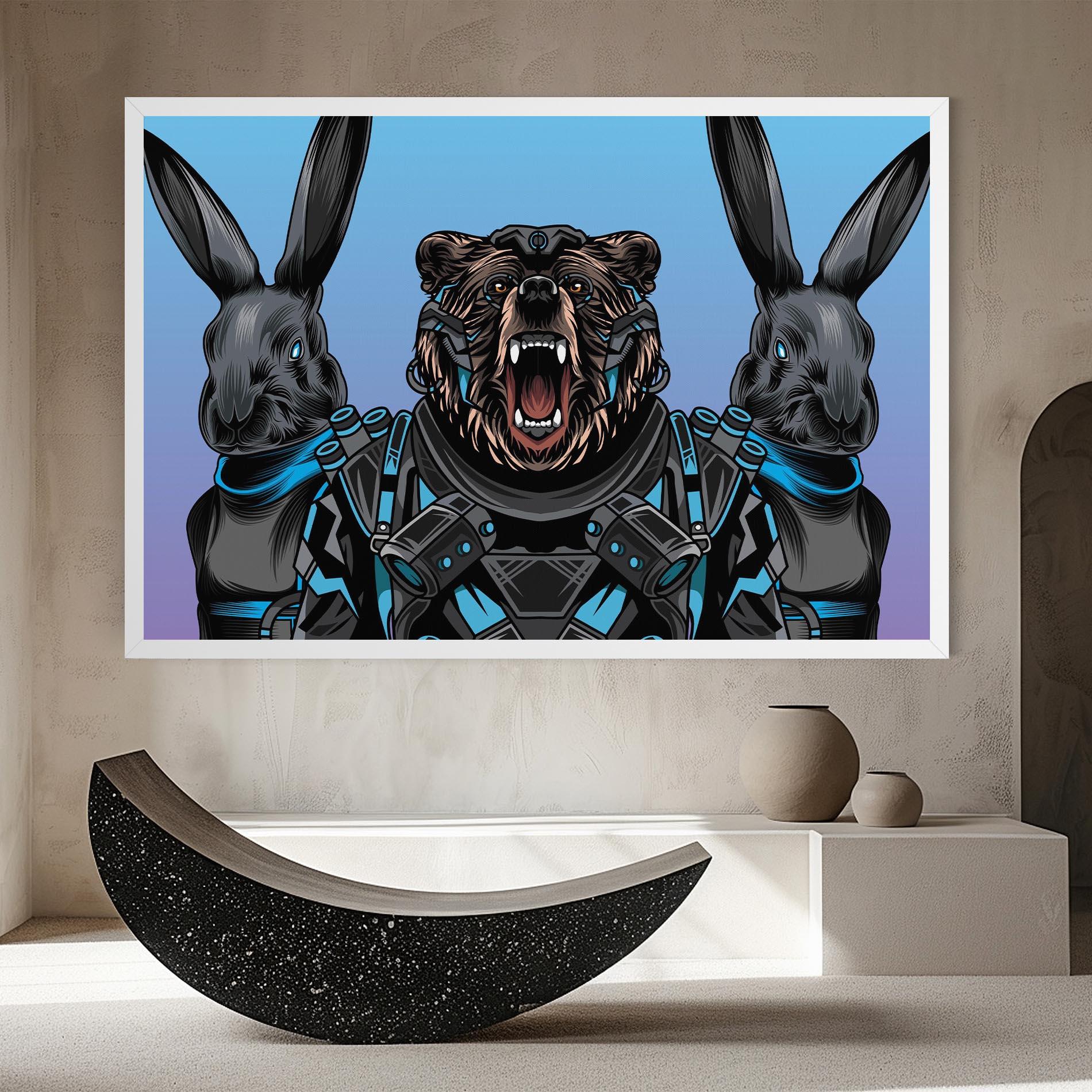 Картина на платно Bunny Bear mockup 8