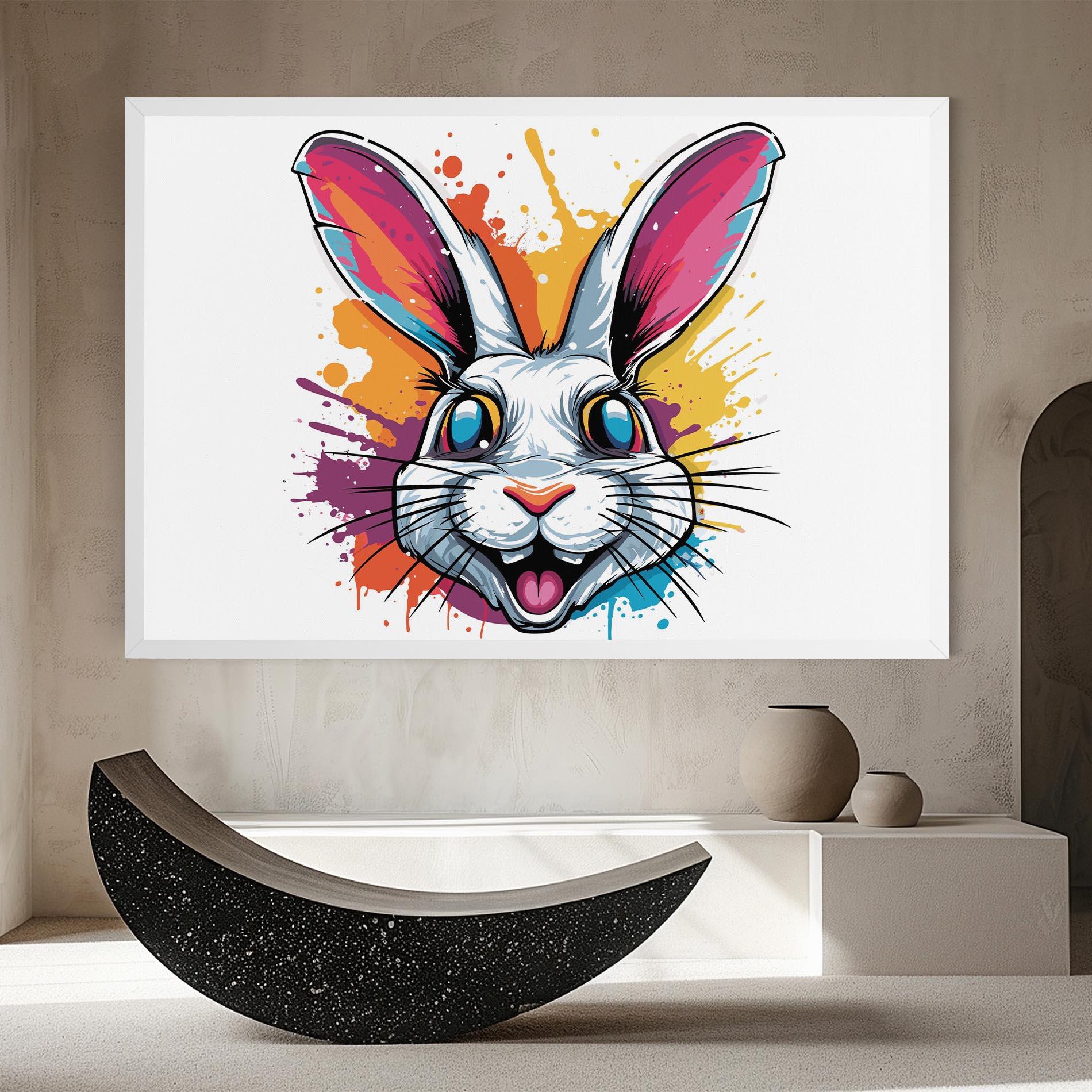 Картина на платно Crazy Bunny mockup 8