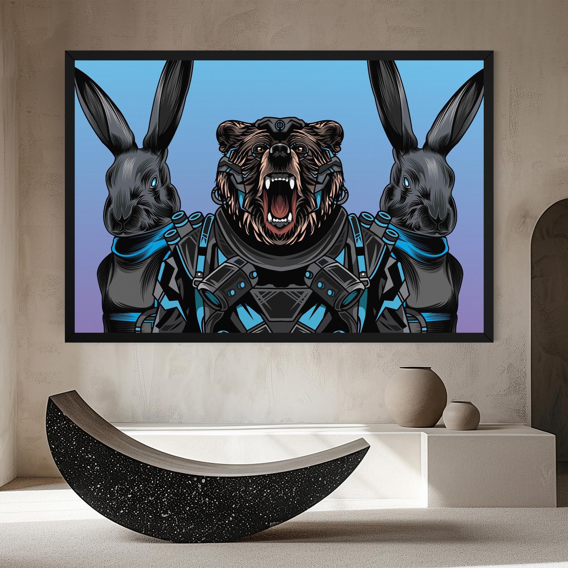 Картина на платно Bunny Bear mockup 8