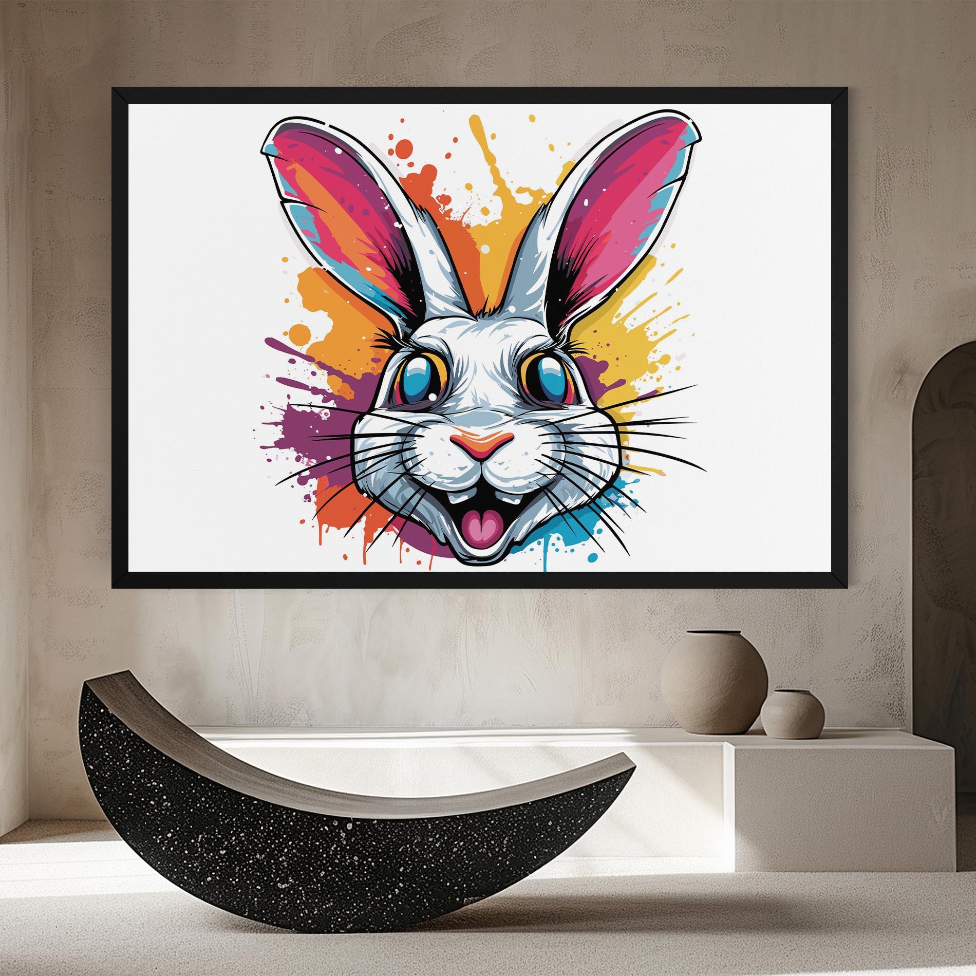 Картина на платно Crazy Bunny mockup 8