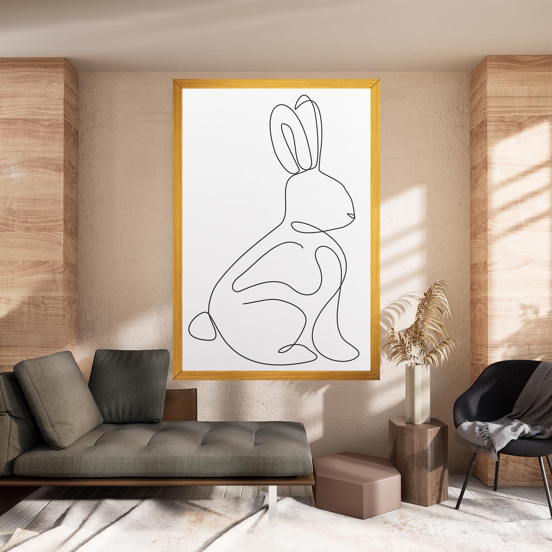 Картина на платно Cute Rabbit mockup 8