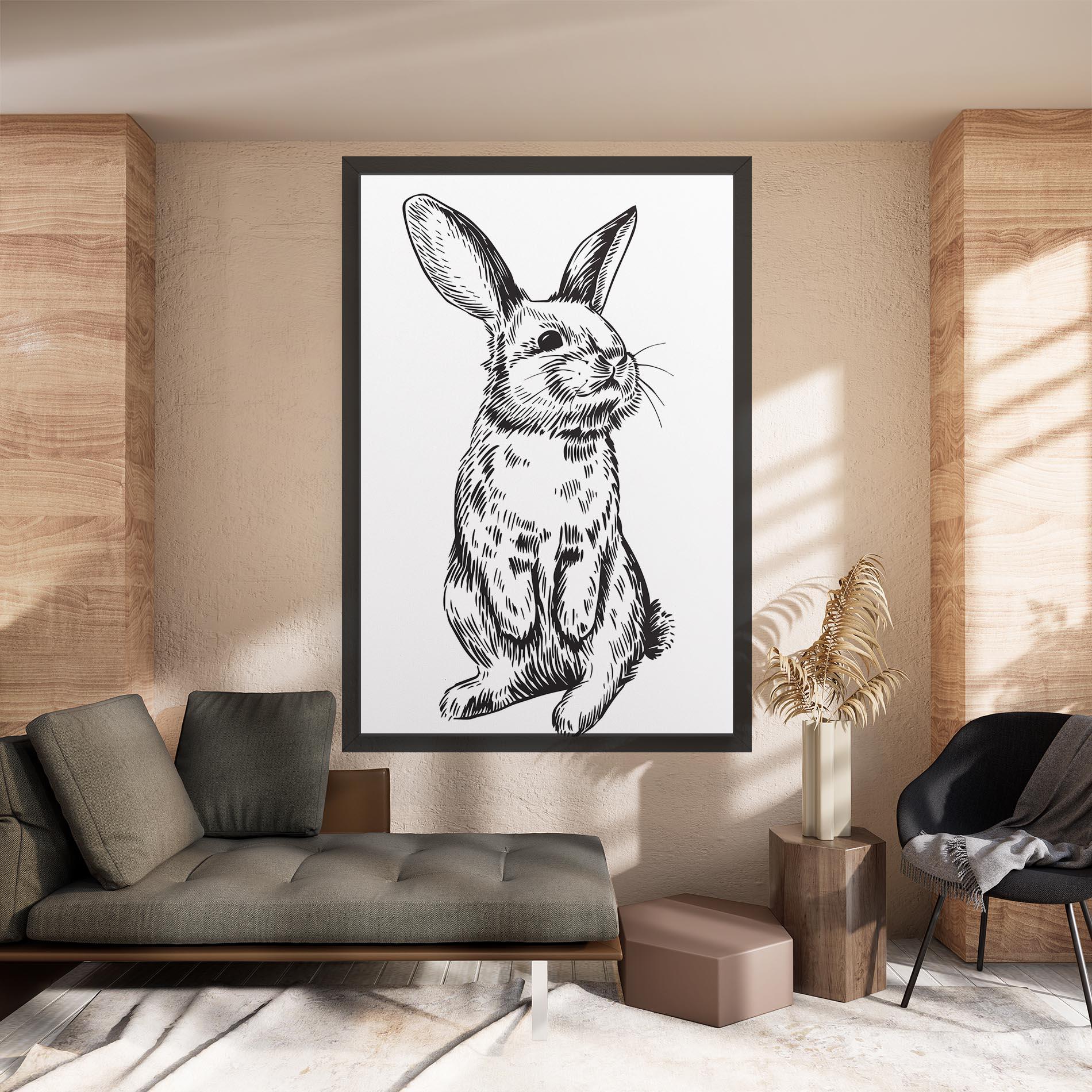 Картина на платно Cute Bunny mockup 8