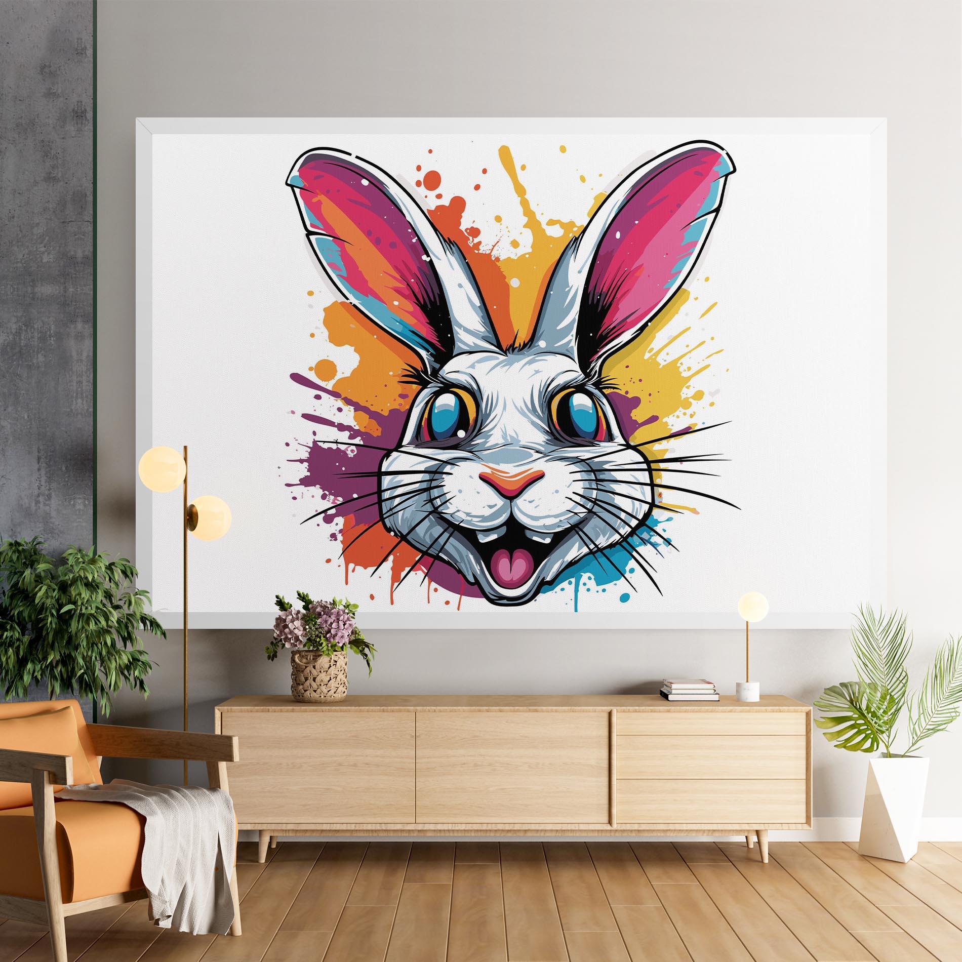 Картина на платно Crazy Bunny mockup 9
