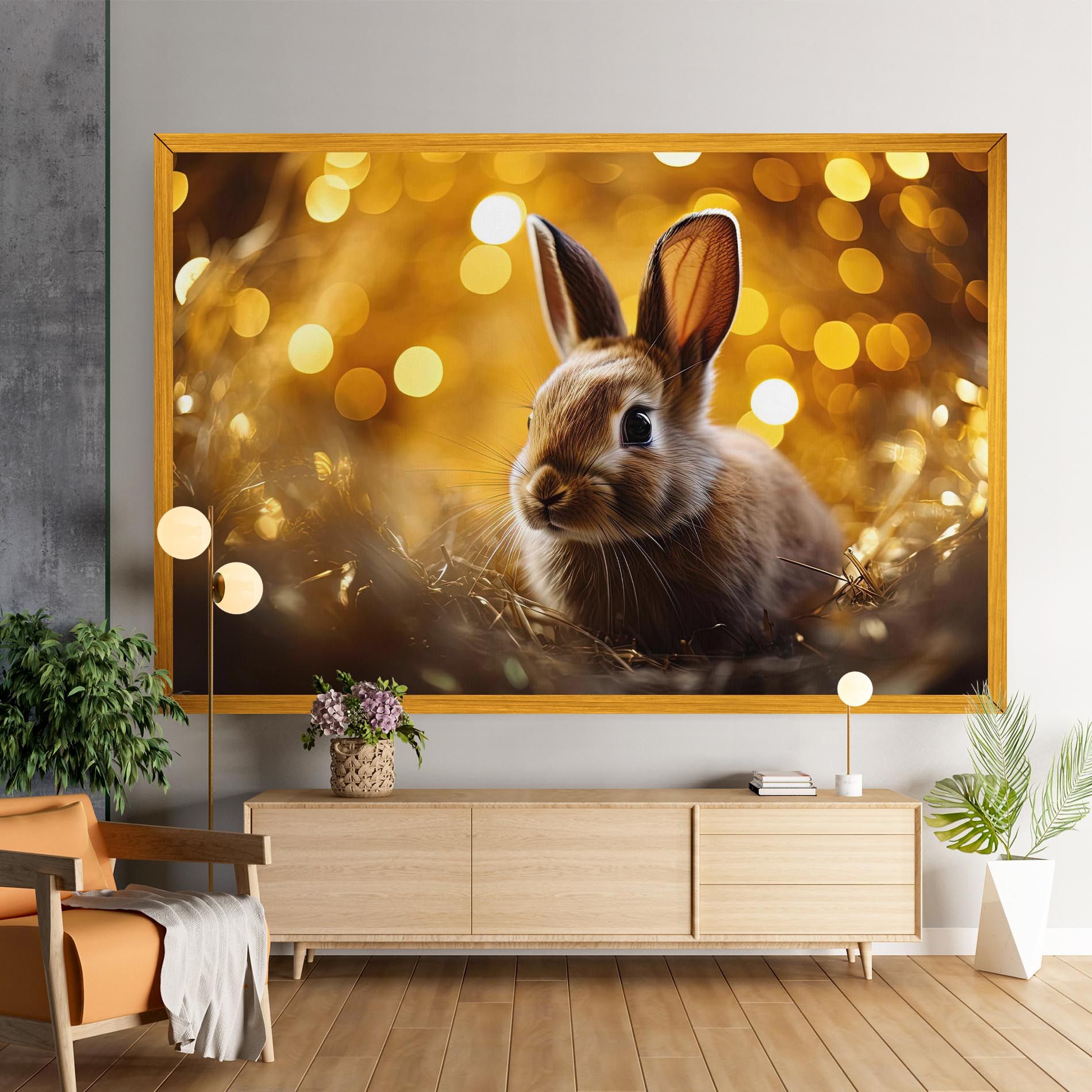 Gold Lights Bunny mockup 9