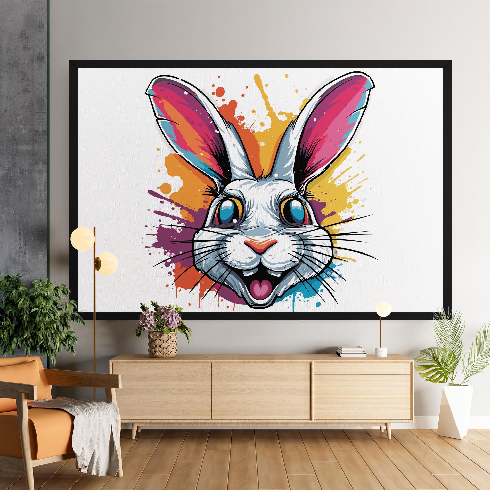 Картина на платно Crazy Bunny mockup 9