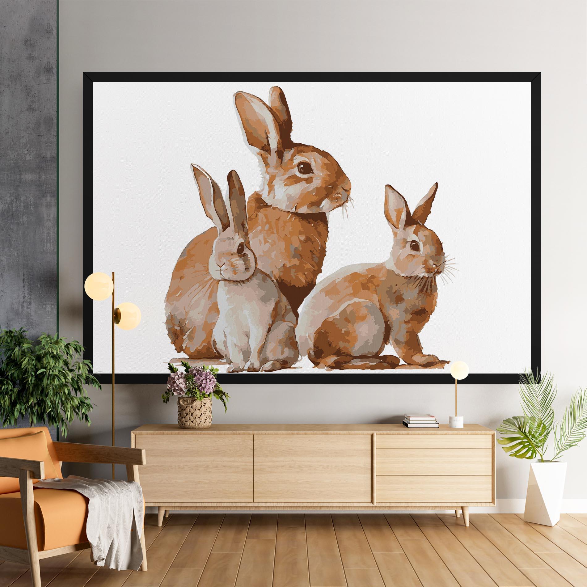 Картина на платно Family Rabbit mockup 9