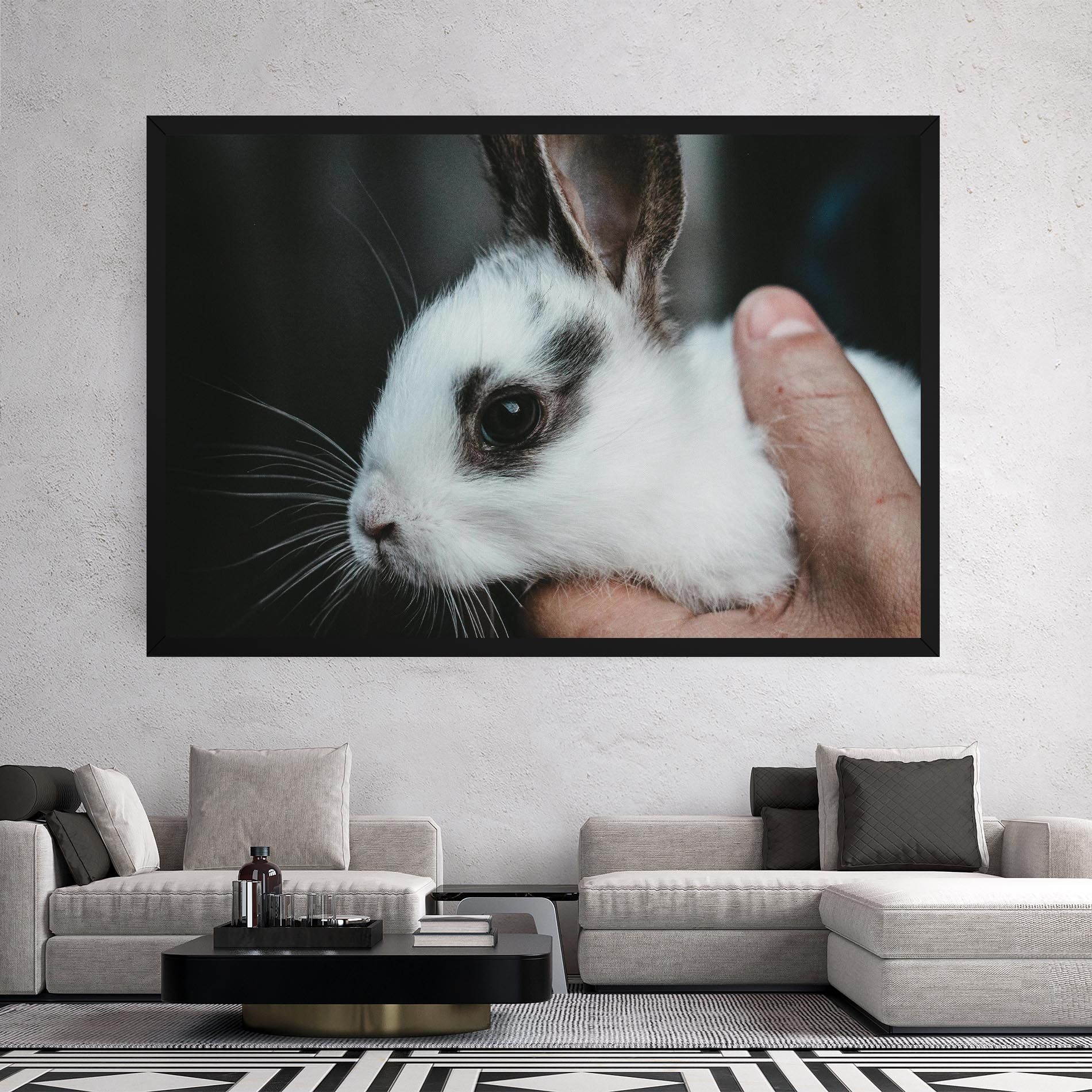 Holding Cute Bunny mockup 2