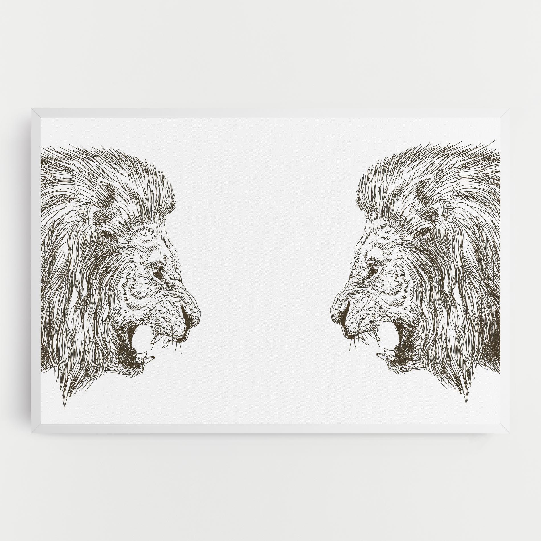 Картина на платно Lion For Text mockup 0